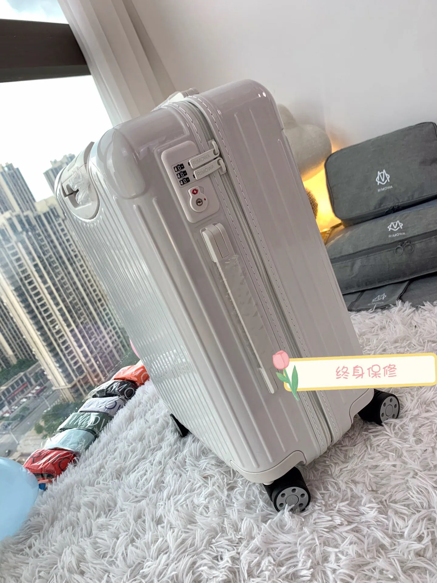 白色 藍色 日默瓦rimowa拉杆箱行李箱登机箱旅行箱方胖子運動 旅行拉杆款 輕便出行款