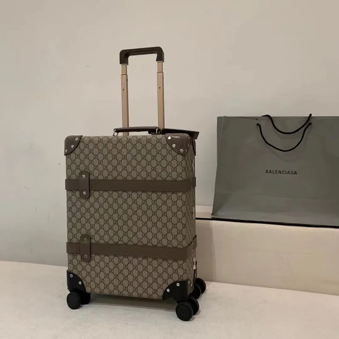 Gucci Brown Suitcase Travel Lightweight Leather