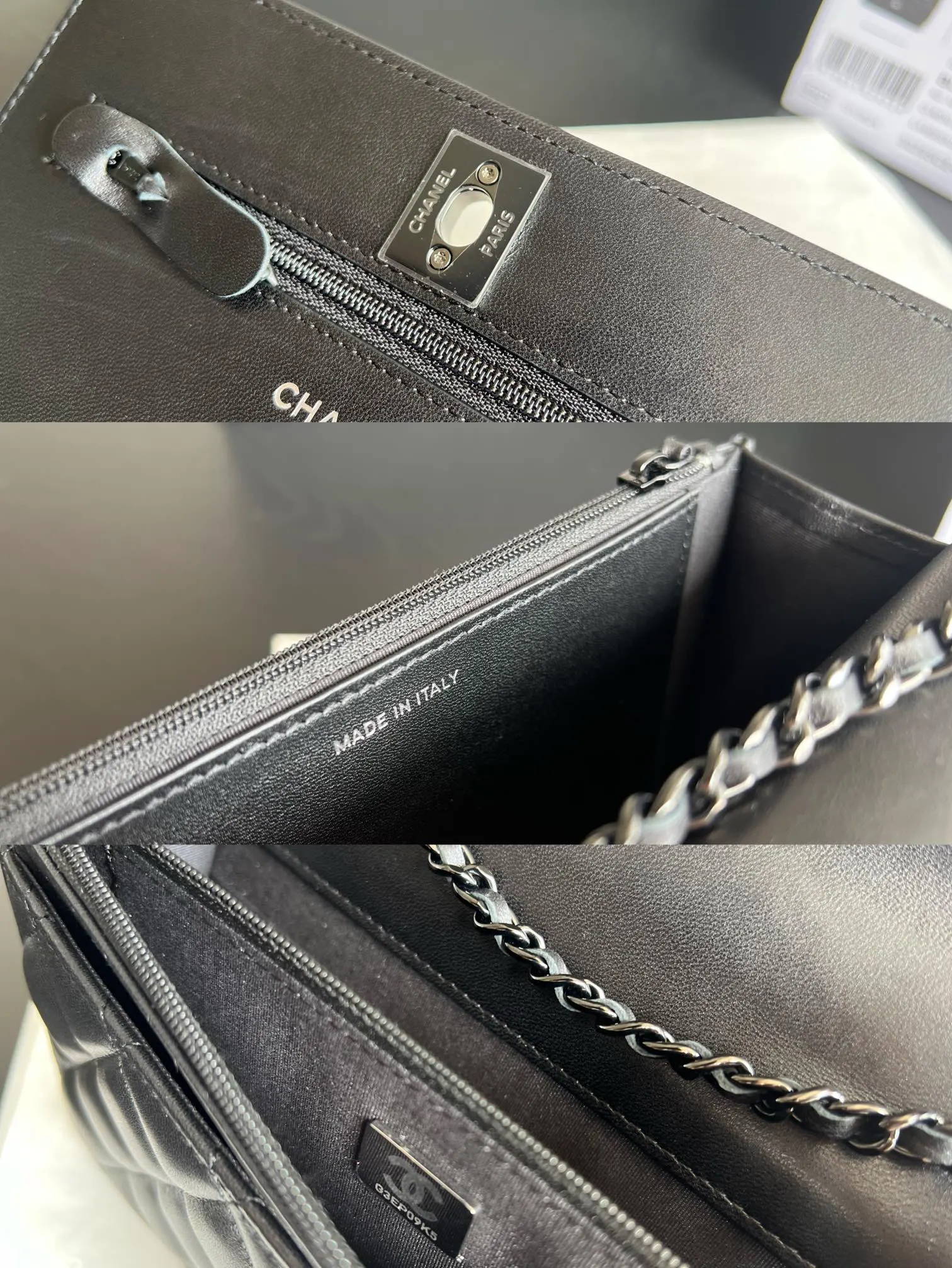 Chanel 22 黑色 菱格绗缝 斜挎包