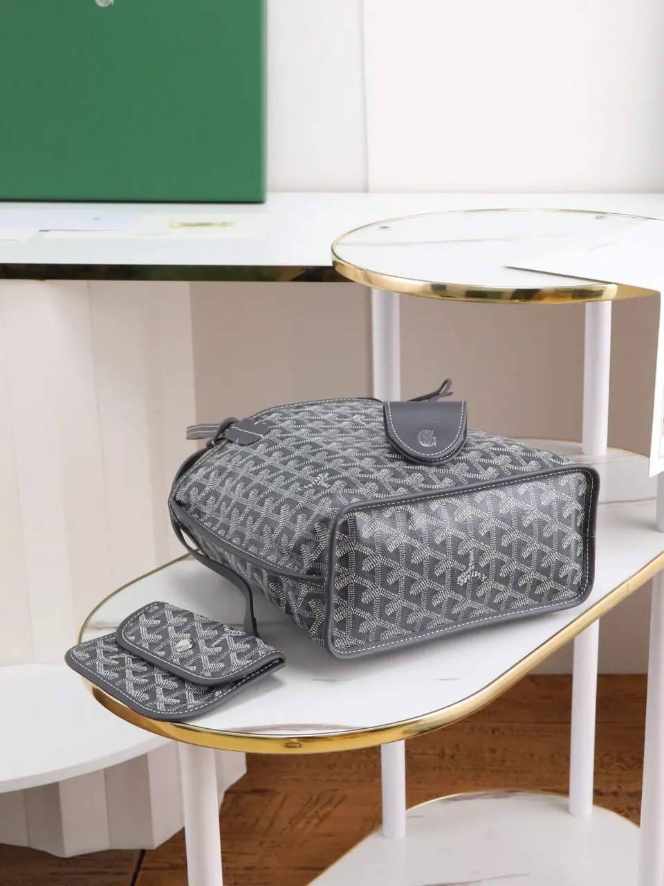 Goyard 灰色 小牛皮 手提包 通勤手提款