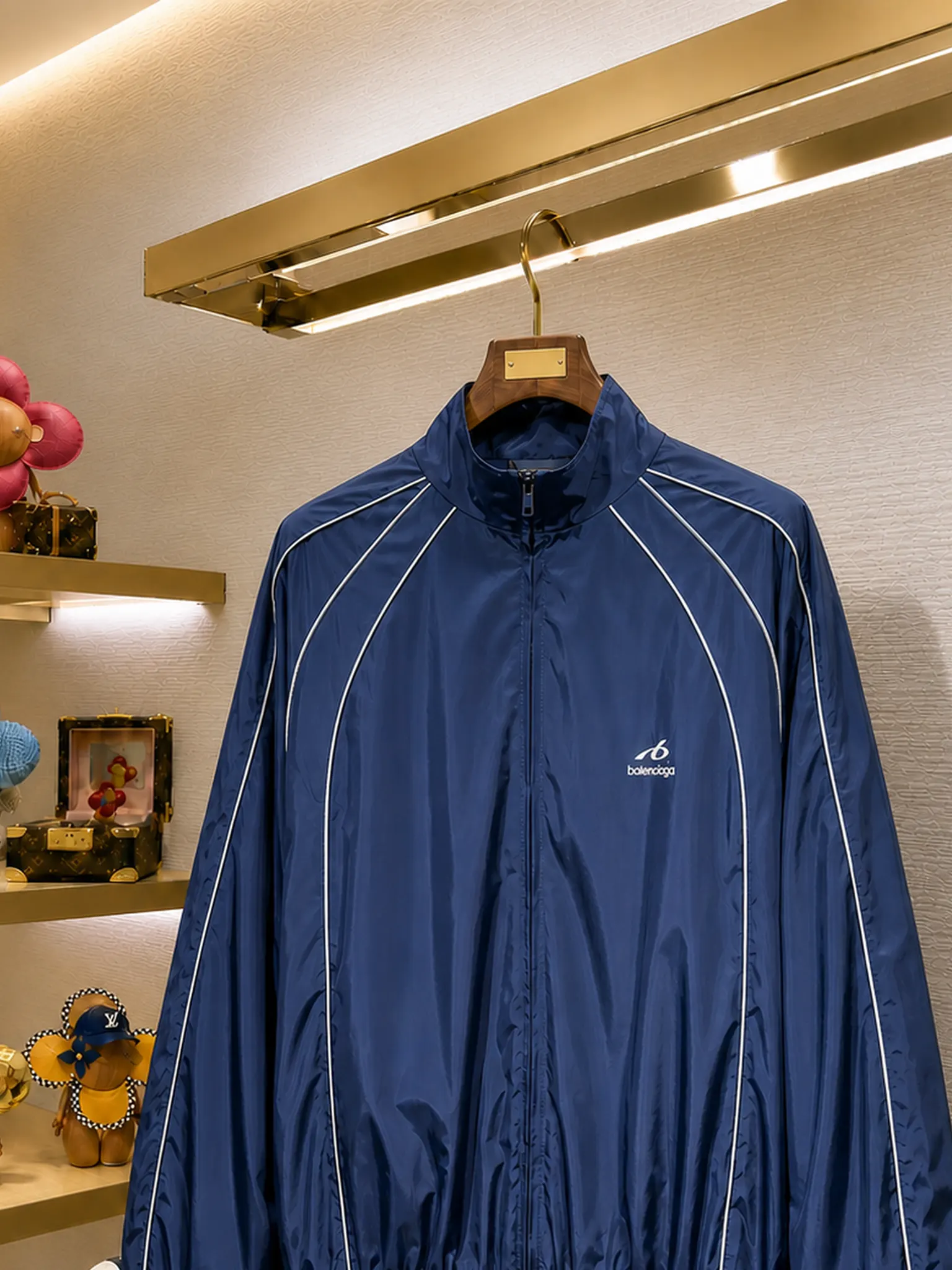Balenciaga Blue Nylon Sport Jacket