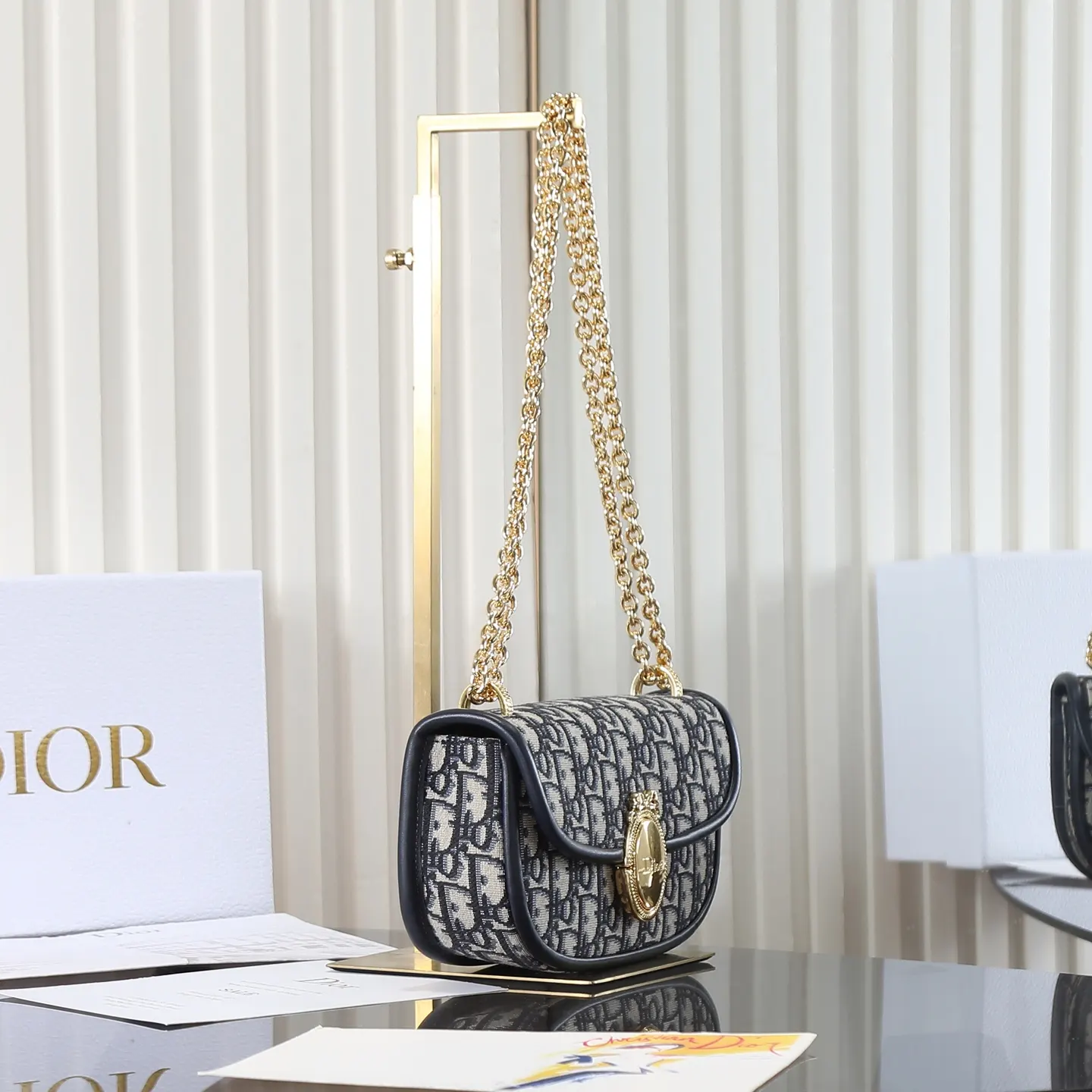 Dior 藍色 鏈條包 精致鏈條款