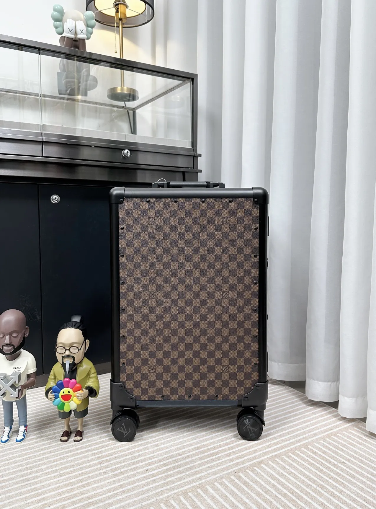 LV 黑色 老花 旅行箱 拉杆箱 行李箱 托运箱 登机箱 鋁合金边框旅 旅行拉杆款 輕便出行款