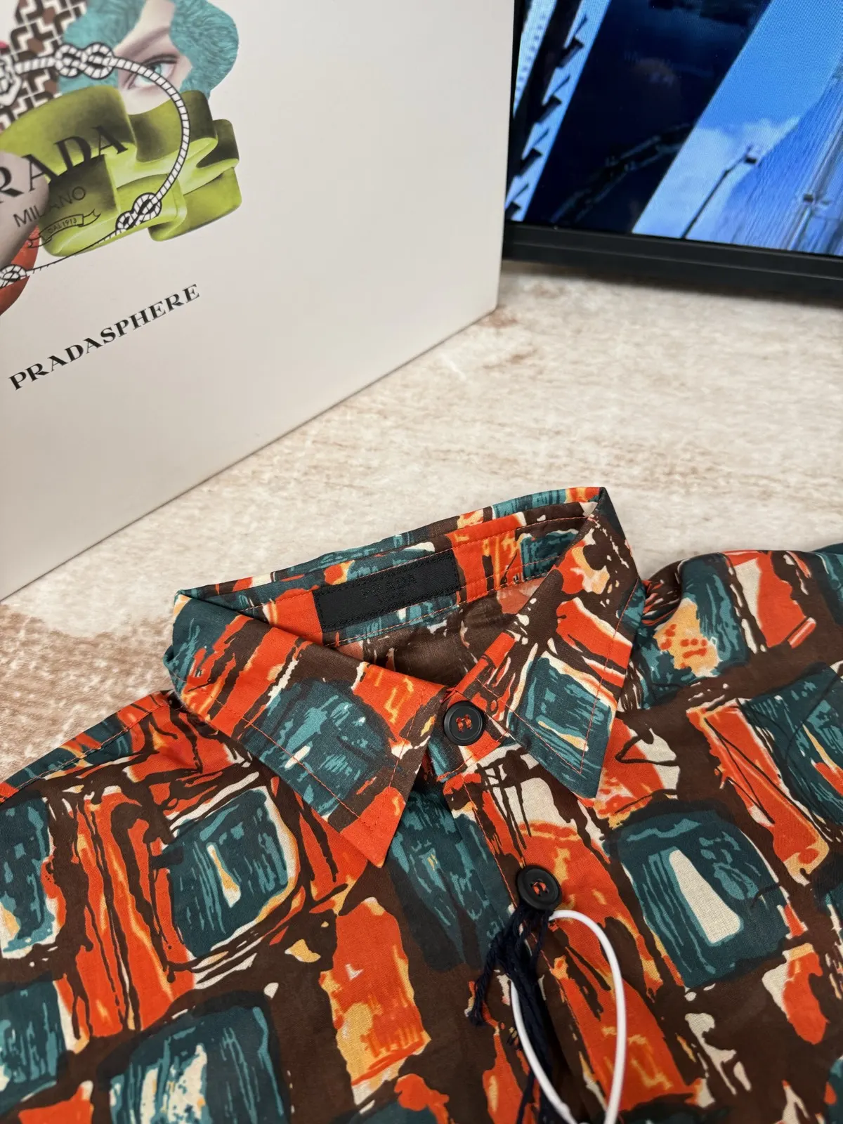 Prada 棉質 印花 襯衫