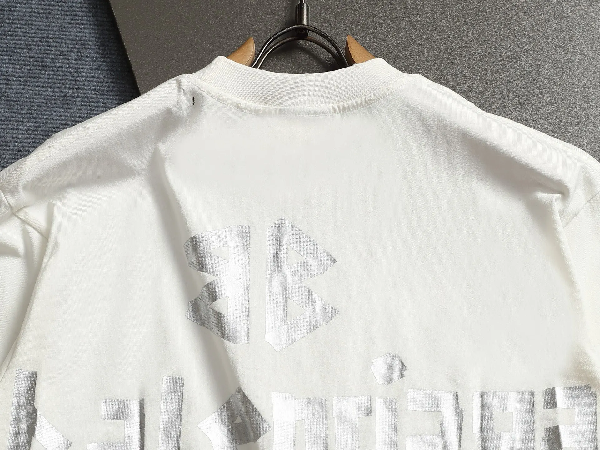 Balenciaga Black Logo Short Sleeve T-Shirt Street