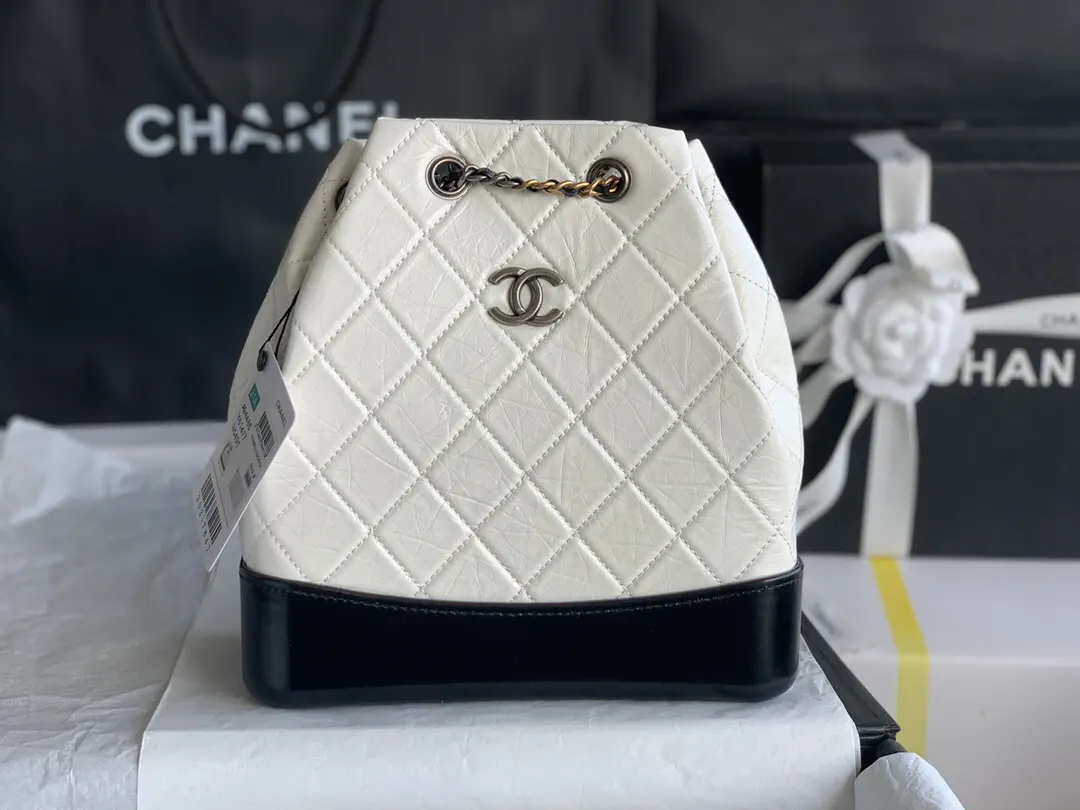 Silver Gold Backpack Leather
