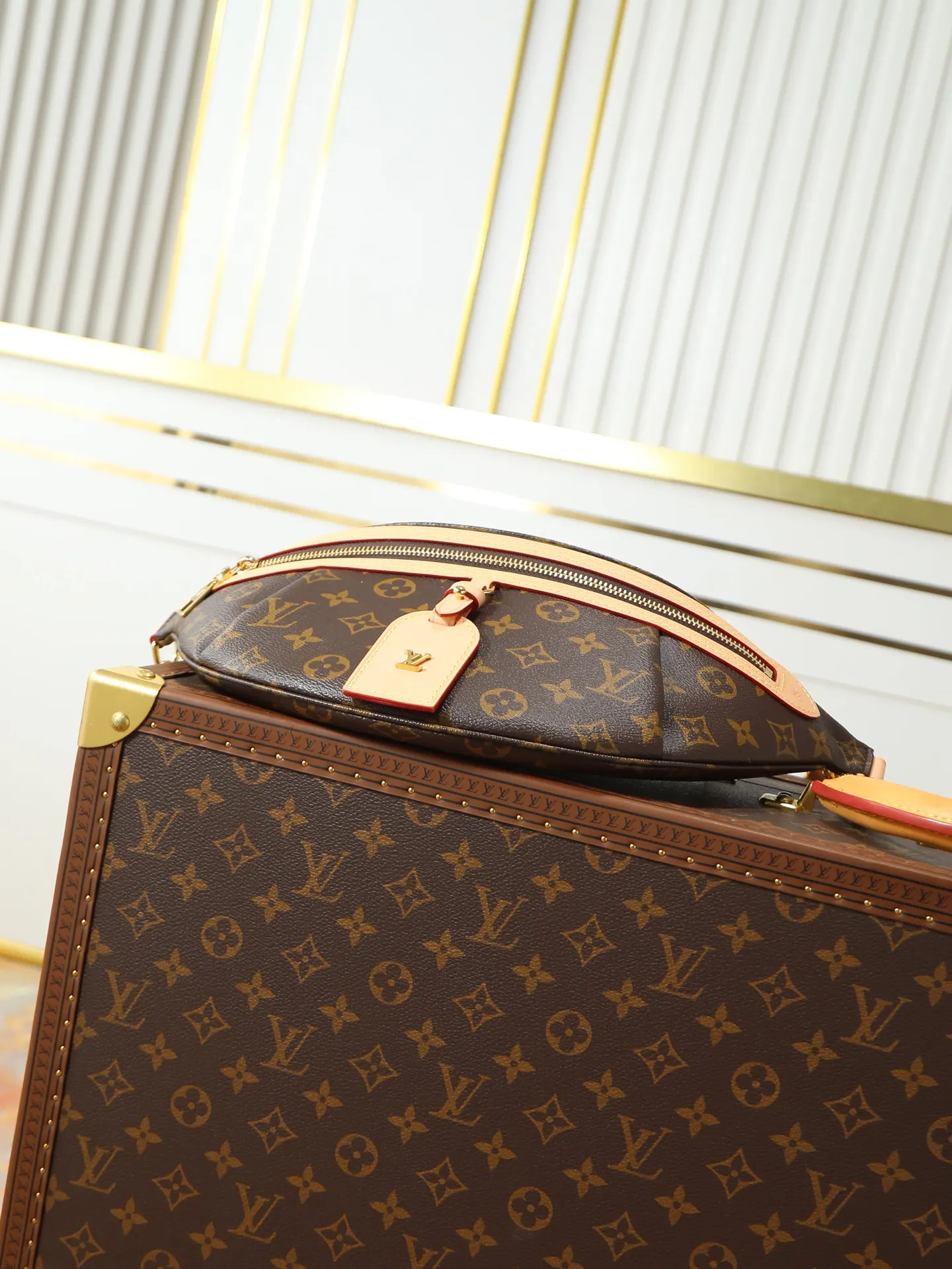 Monogram Belt Bag Casual Leather