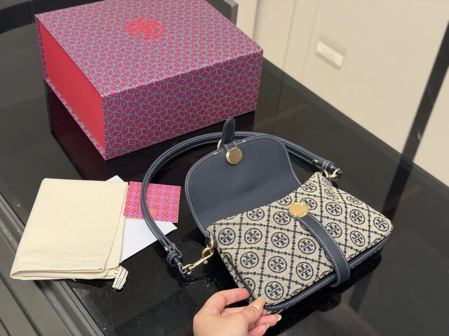 老花 Tory Burch 斜背包 腋下包 復古腋下背款