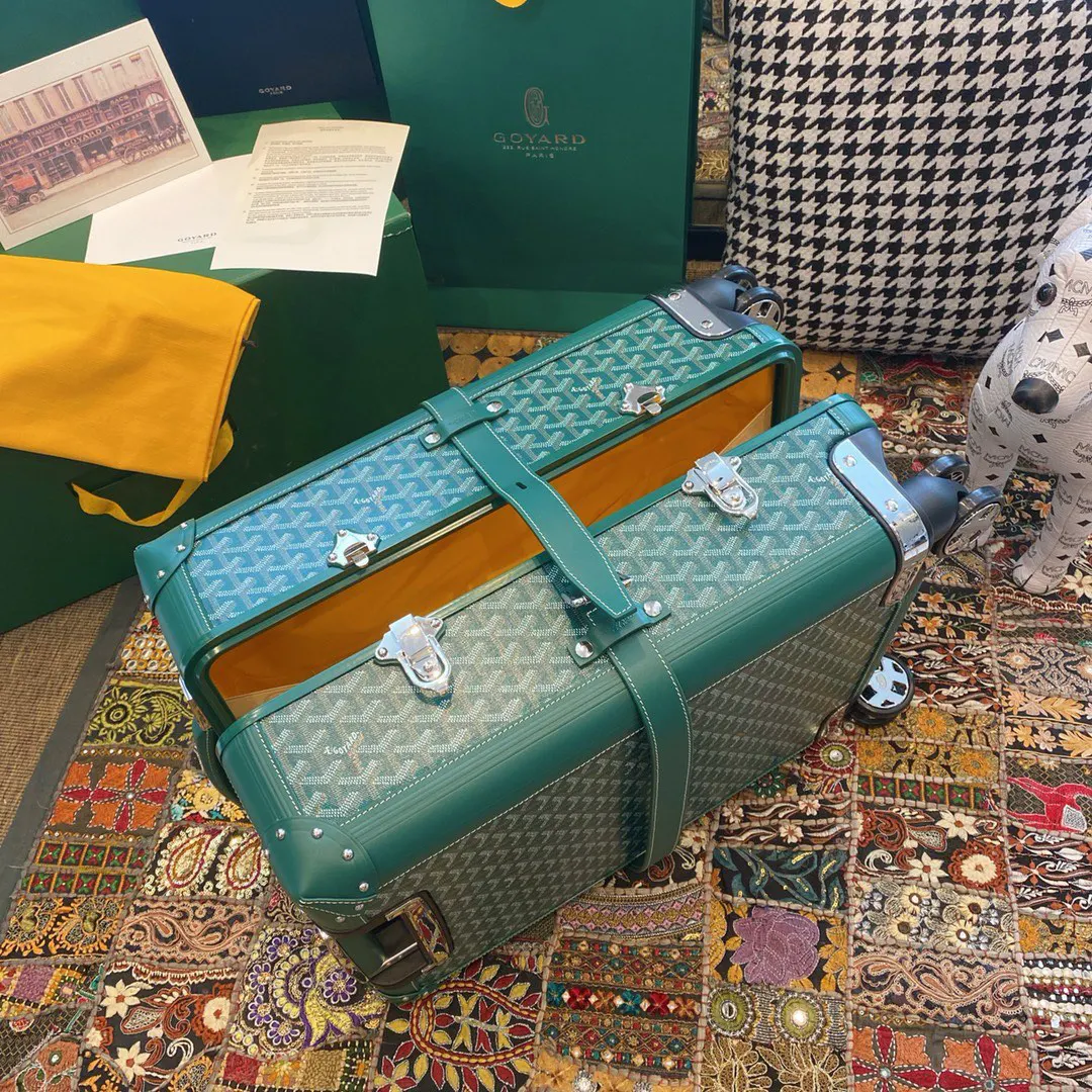 Goyard Black White Suitcase Travel Lightweight