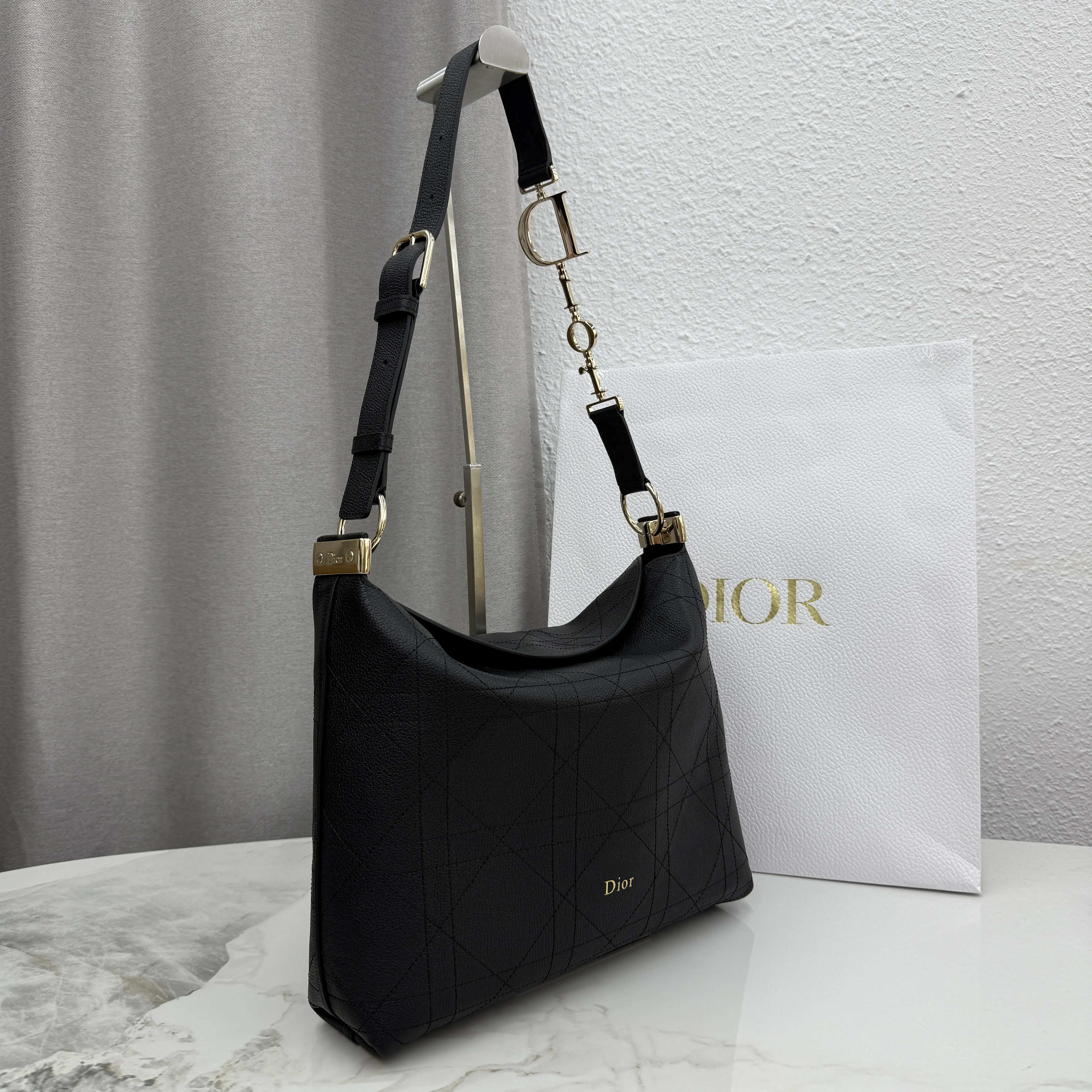 Dior Silver Shoulder Bag Leather