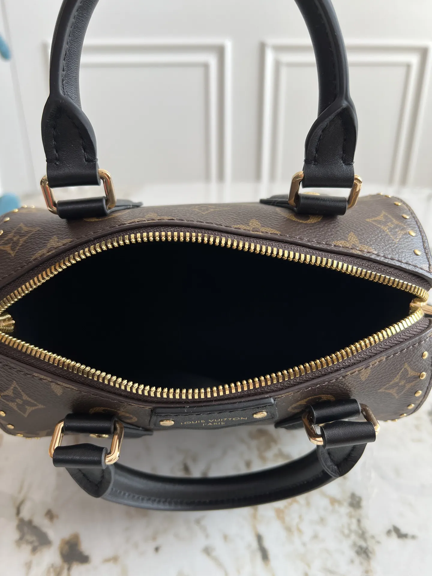 LV M13146 金色 老花 手提包 精选款