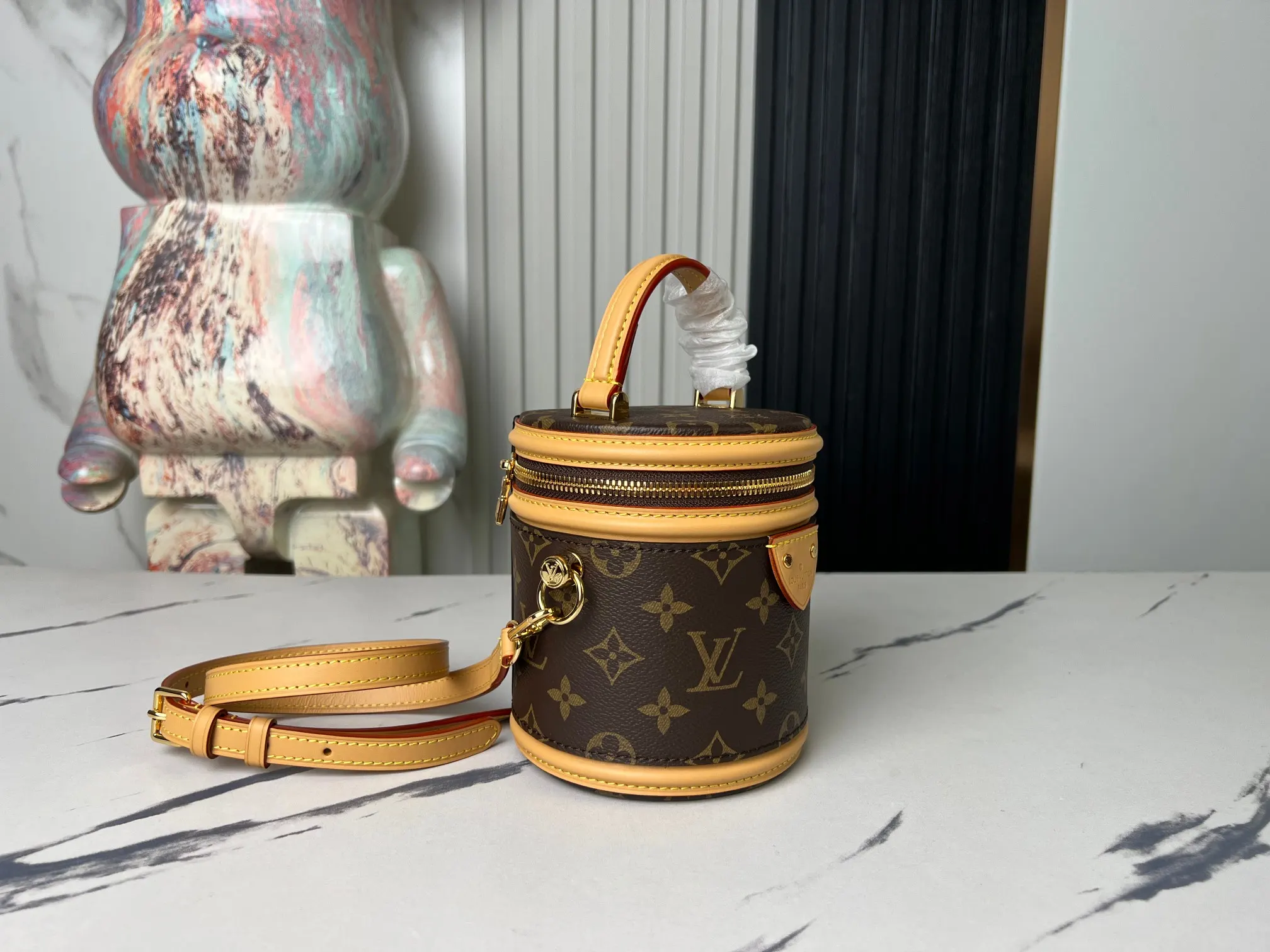 LV 老花 帆布 化妝包 便携收納款