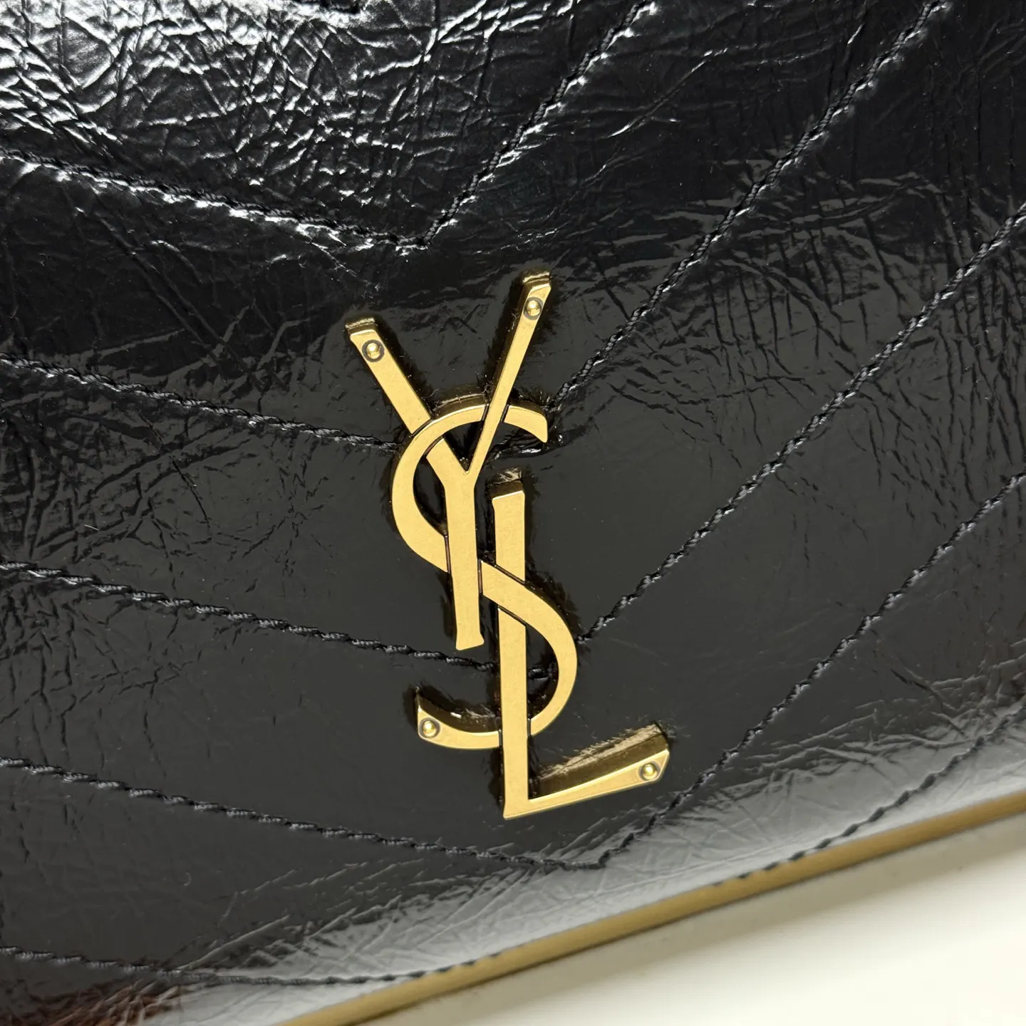 YSL 黑色 金色 牛皮 托特包 大容量托特款