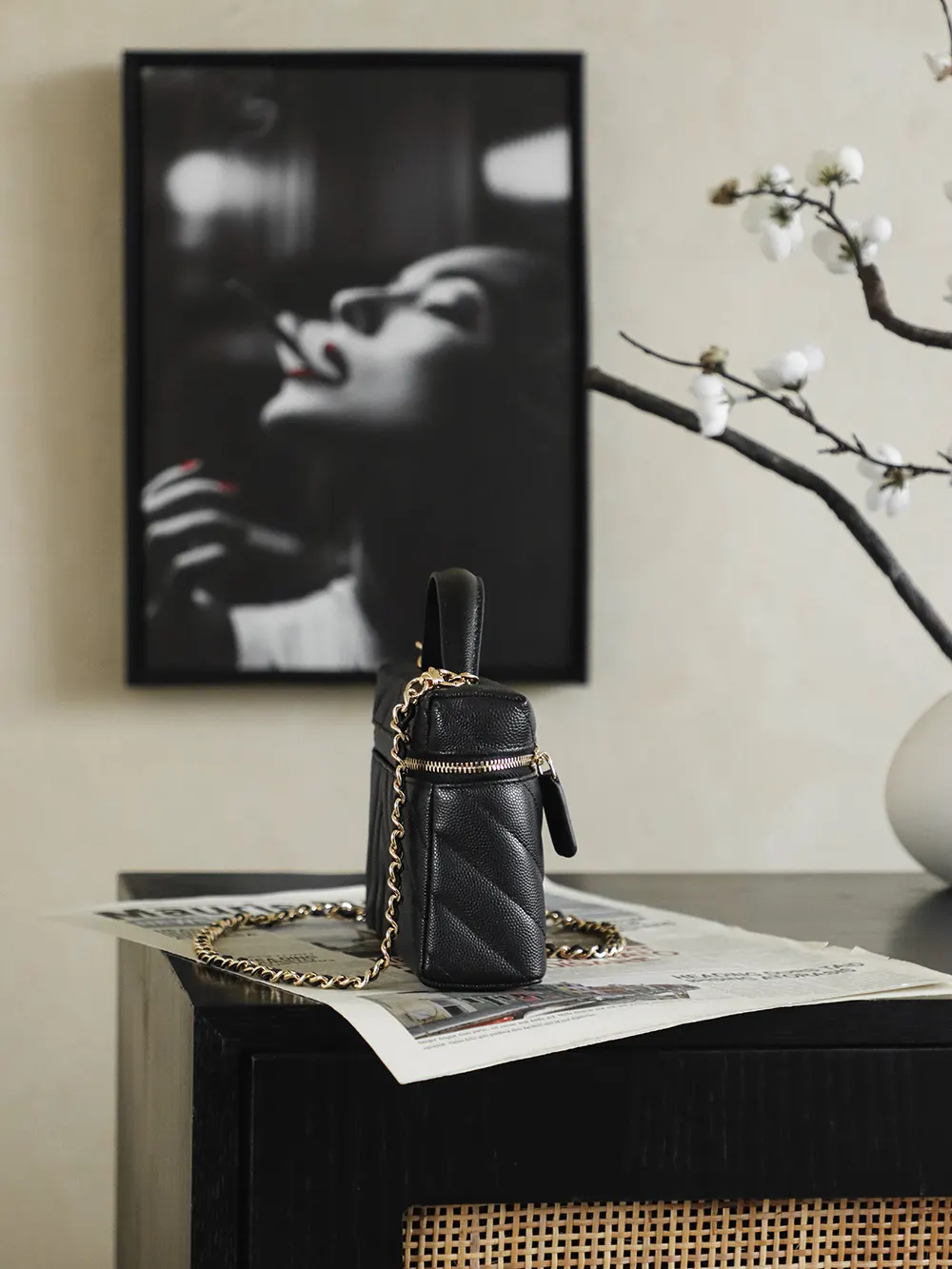 Black Brown Chain Bag Vintage