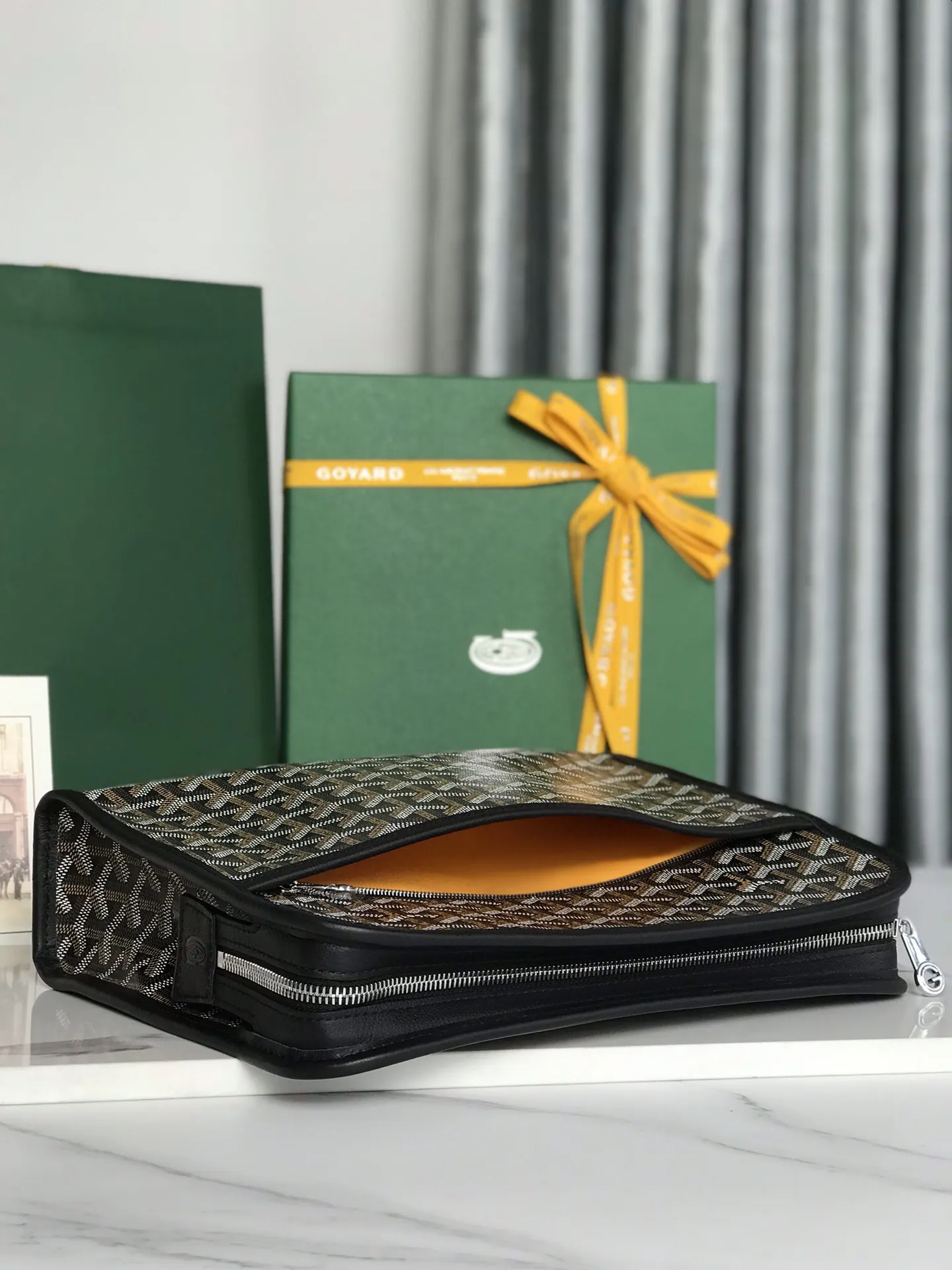 Goyard 黃色 牛皮 手拿包 精致手拿款