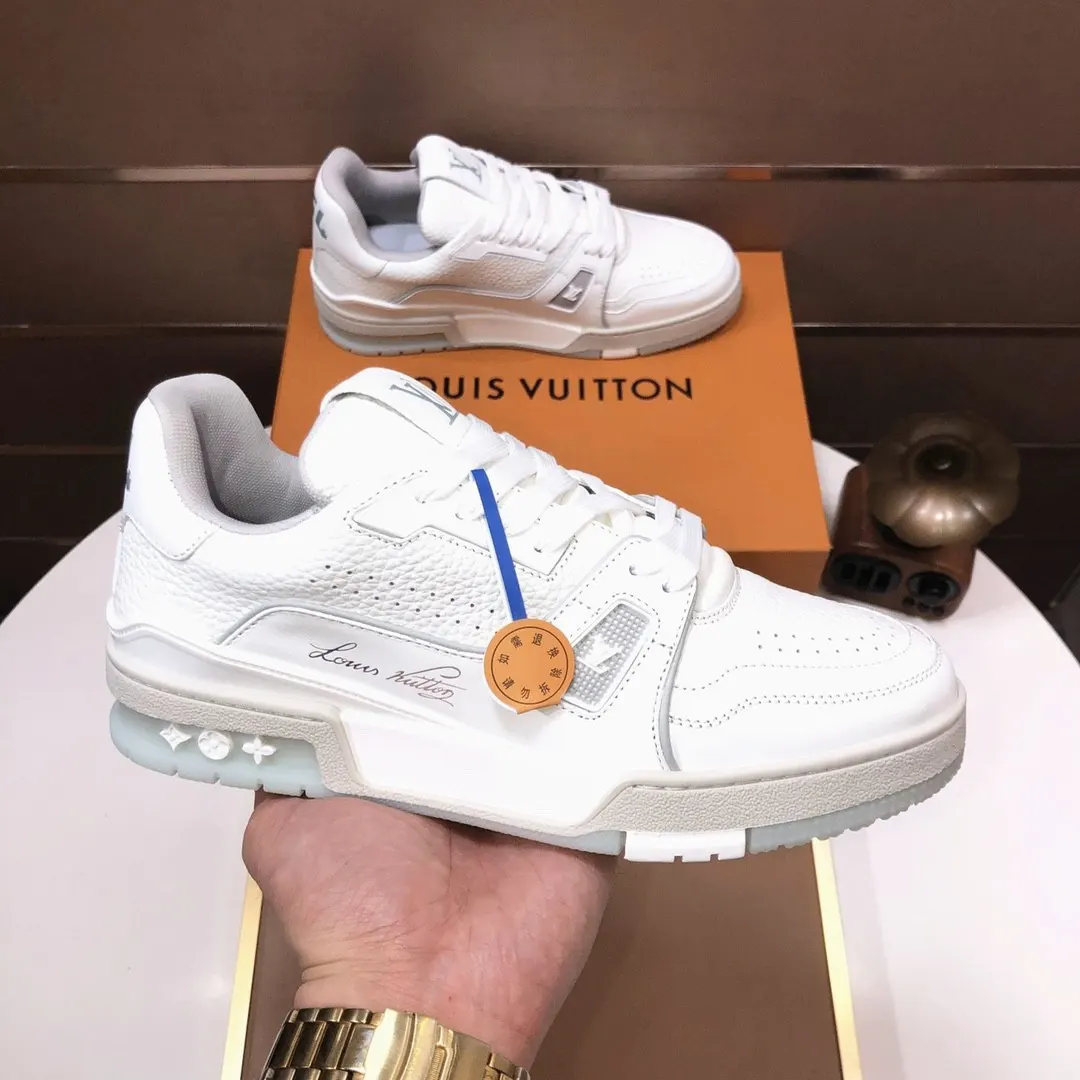 LV White Low-Top Sneakers Image 2 LV White Low-Top Sneakers Image 2