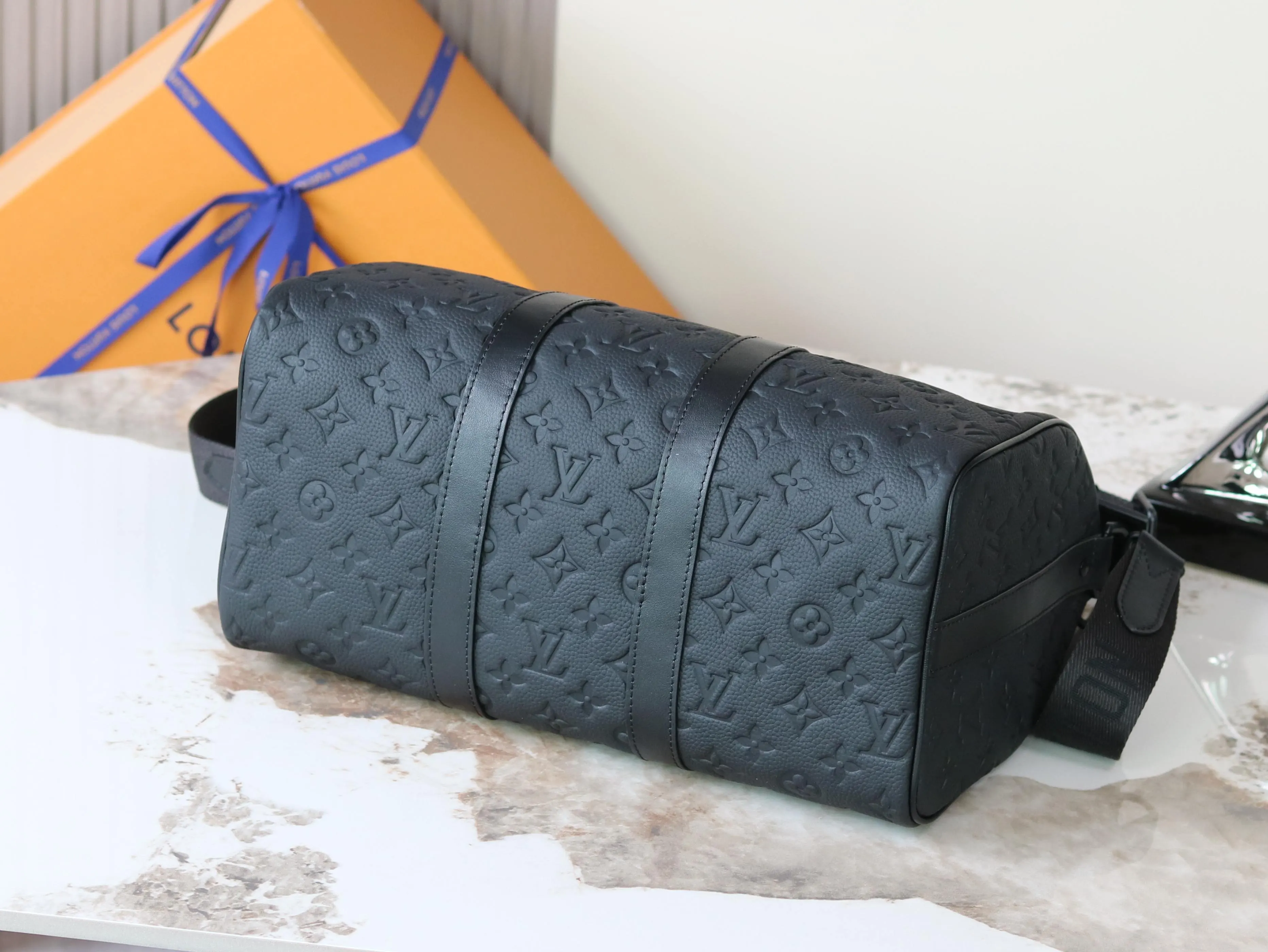 LV 黑色压纹Keepall旅行袋 大容量款｜ORBUYBAG 岚奢包高端时尚精品