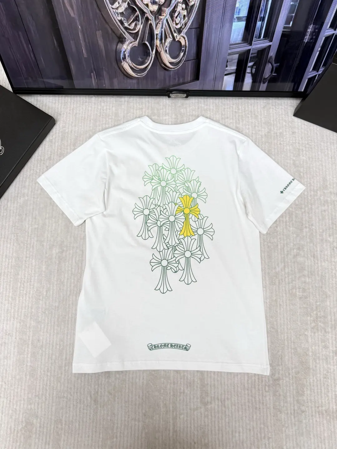 Chrome Hearts 白色 印花 純棉 短袖T恤 日常百搭款(數字2) Chrome Hearts 白色 印花 純棉 短袖T恤 日常百搭款(數字2)