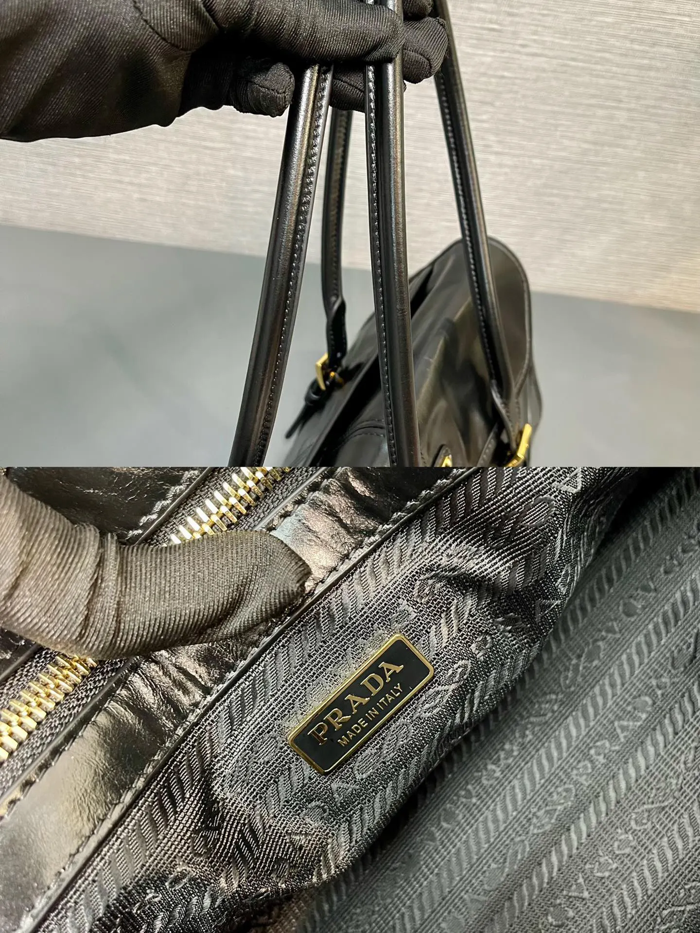PRADA 1BD376 皮革 三角标 手提包 日常通勤款