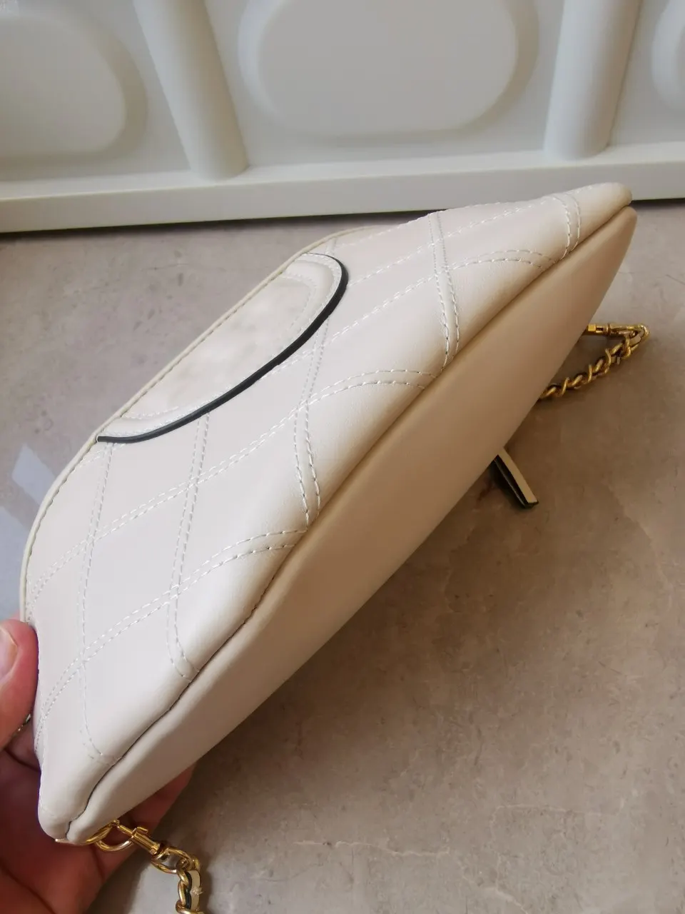 Black White Belt Bag Casual Leather