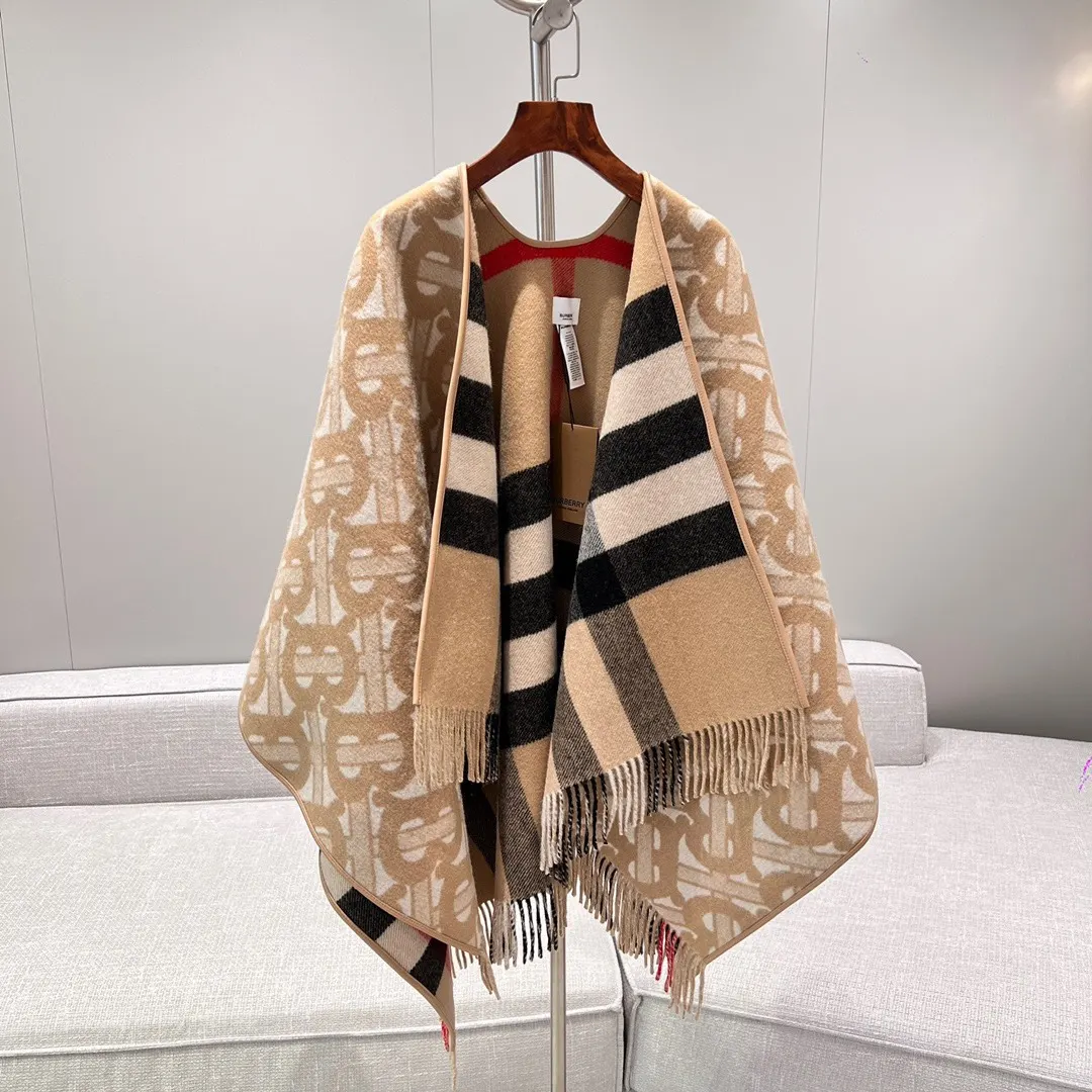 Burberry 羊绒 羊毛 提花 格纹 披肩 保暖披肩款