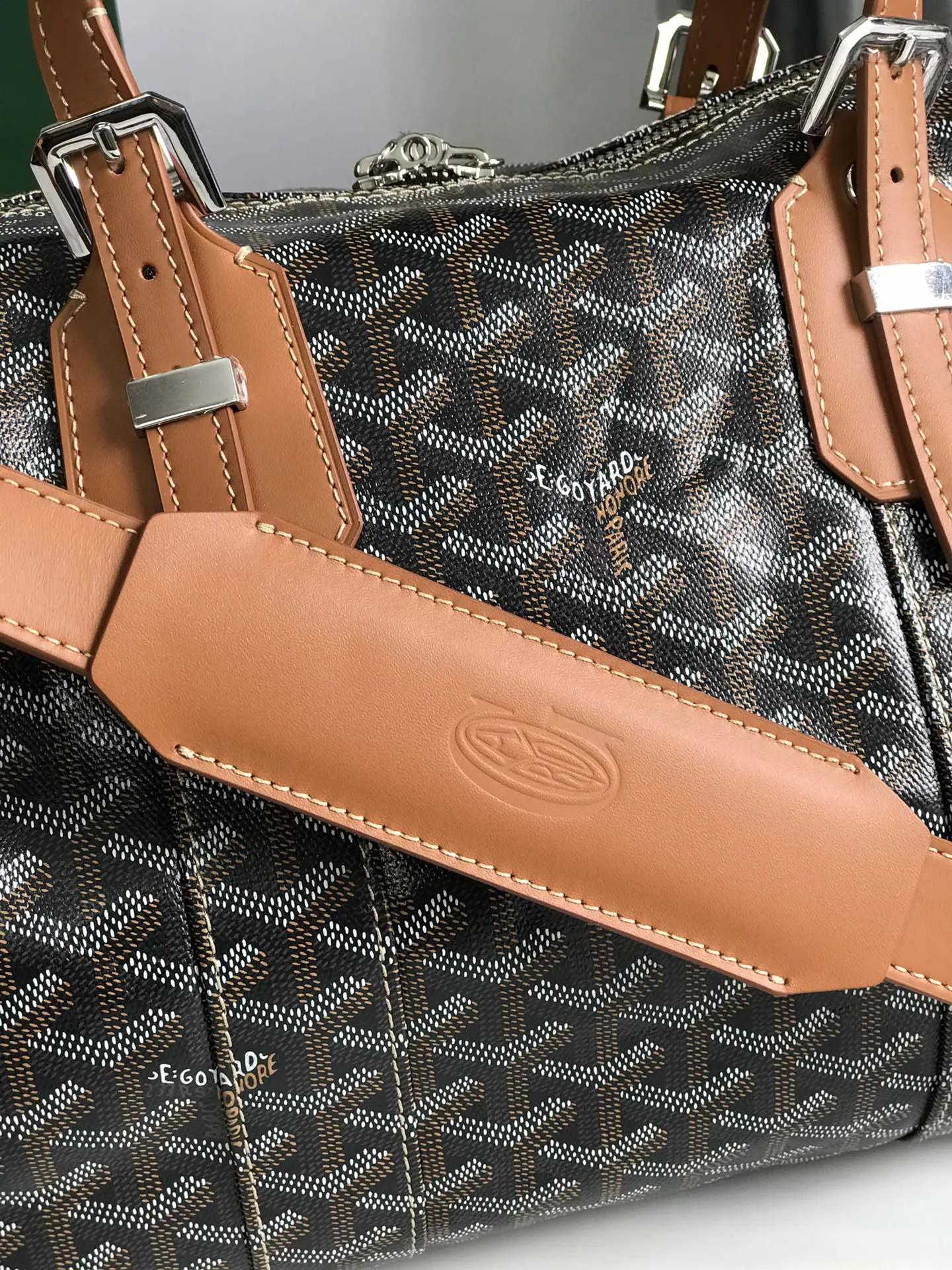 Goyard 深藍 酒紅 小牛皮 旅行袋 大容量旅行款