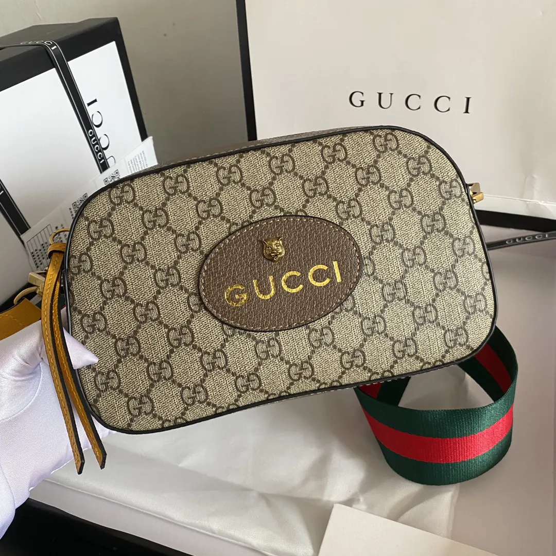 Gucci GG Supreme Ophidia 老花链条包 日常搭配