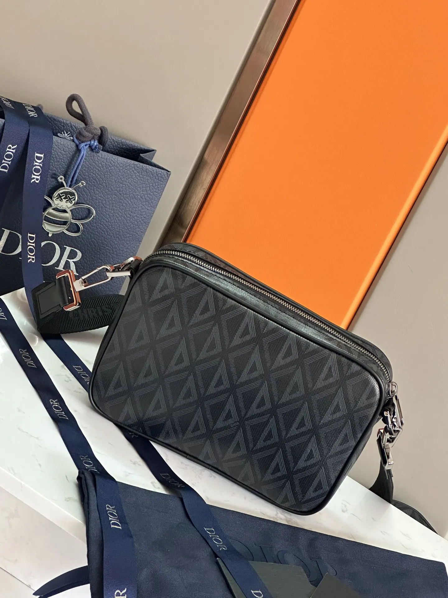 Dior Saddle 牛皮手拿包 晚宴手拿 复古