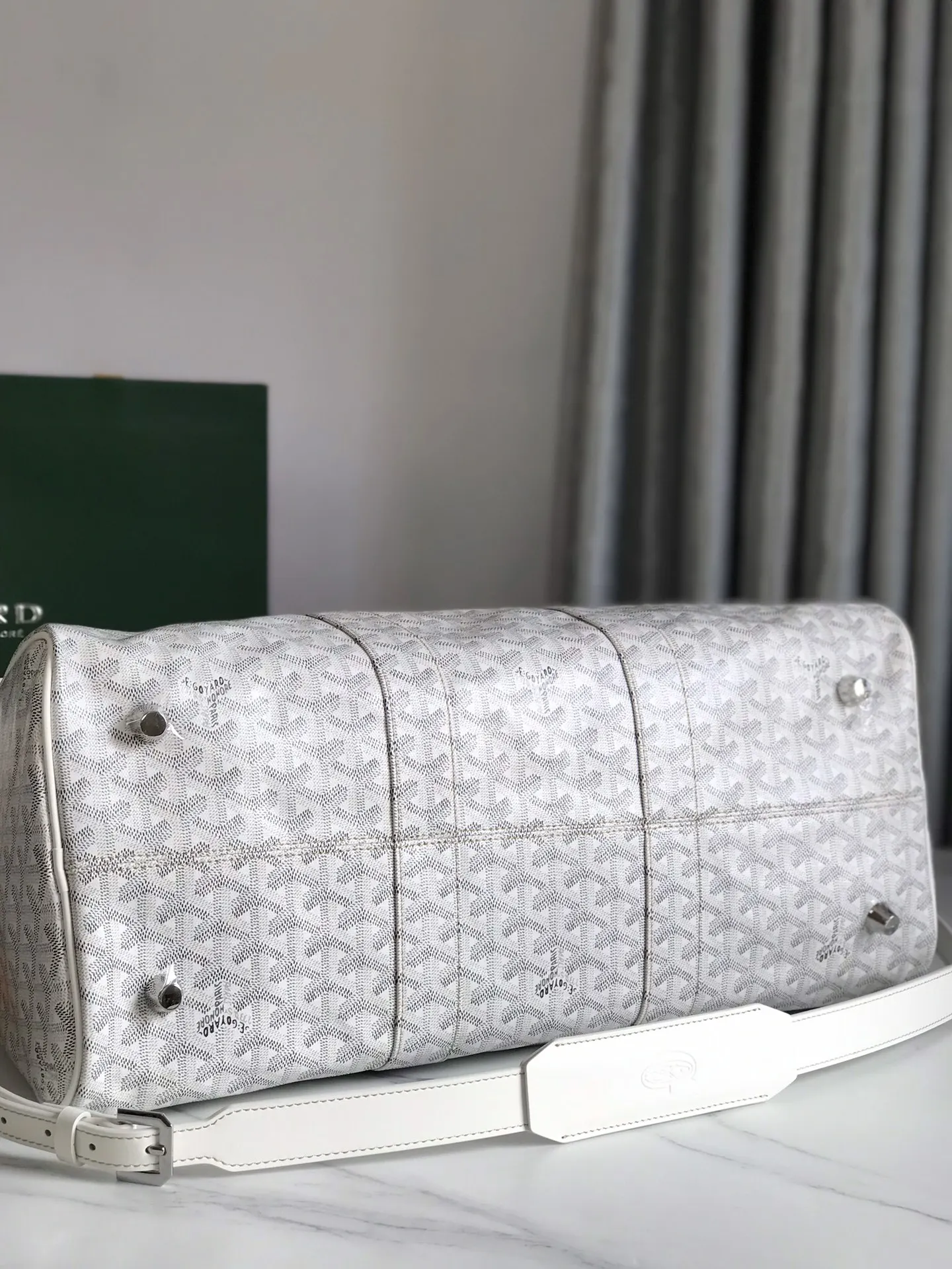 Goyard 深藍 酒紅 小牛皮 旅行袋 大容量旅行款