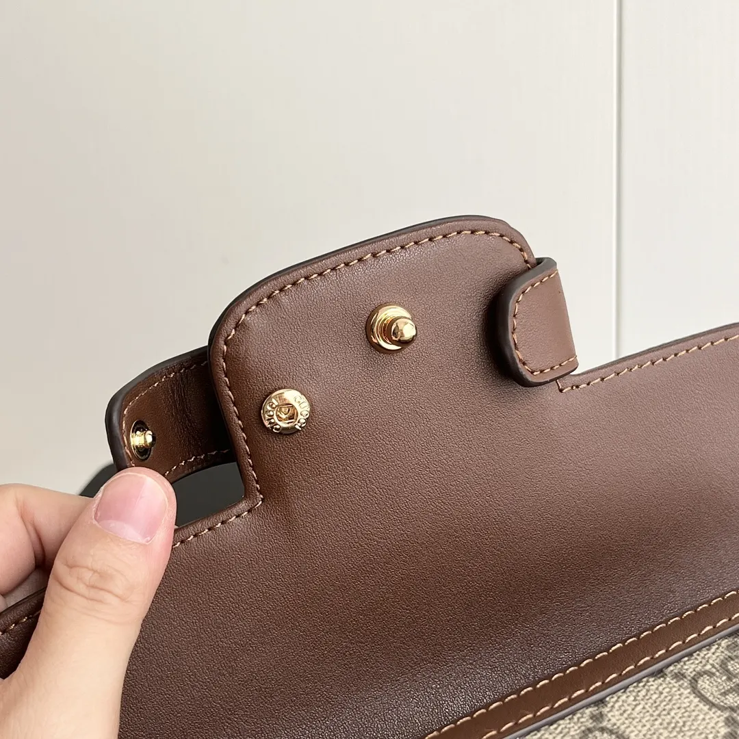 Gucci Horsebit 1955 老花马衔扣肩背包 单肩斜挎款