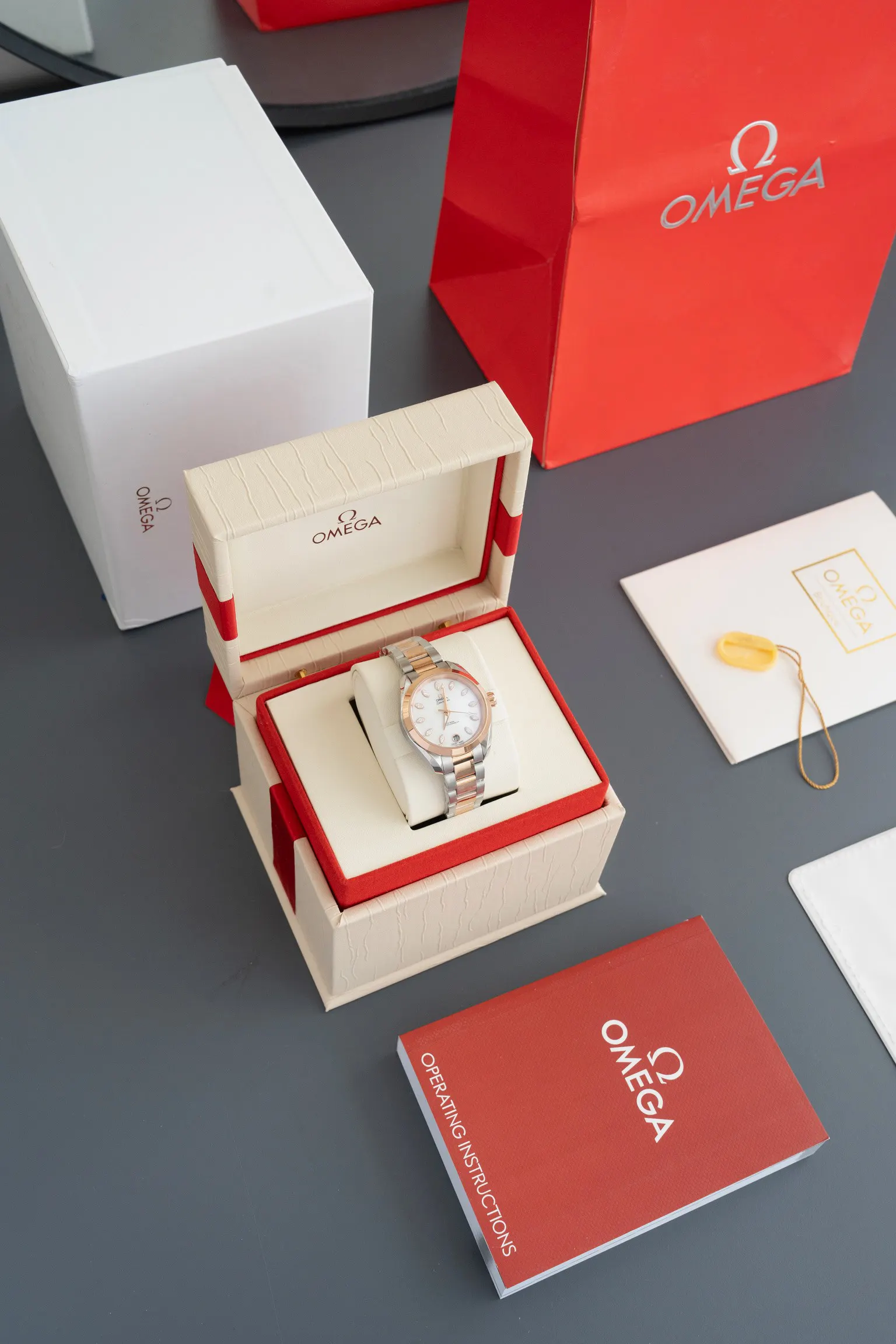 Omega 玫瑰金 欧米茄海马系列 Seamaster Aqua Te 手錶 經典腕表款