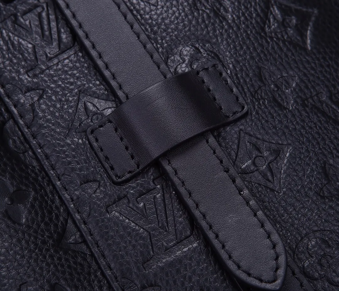 LV 黑色 银色 牛皮 双肩包 实用双肩款