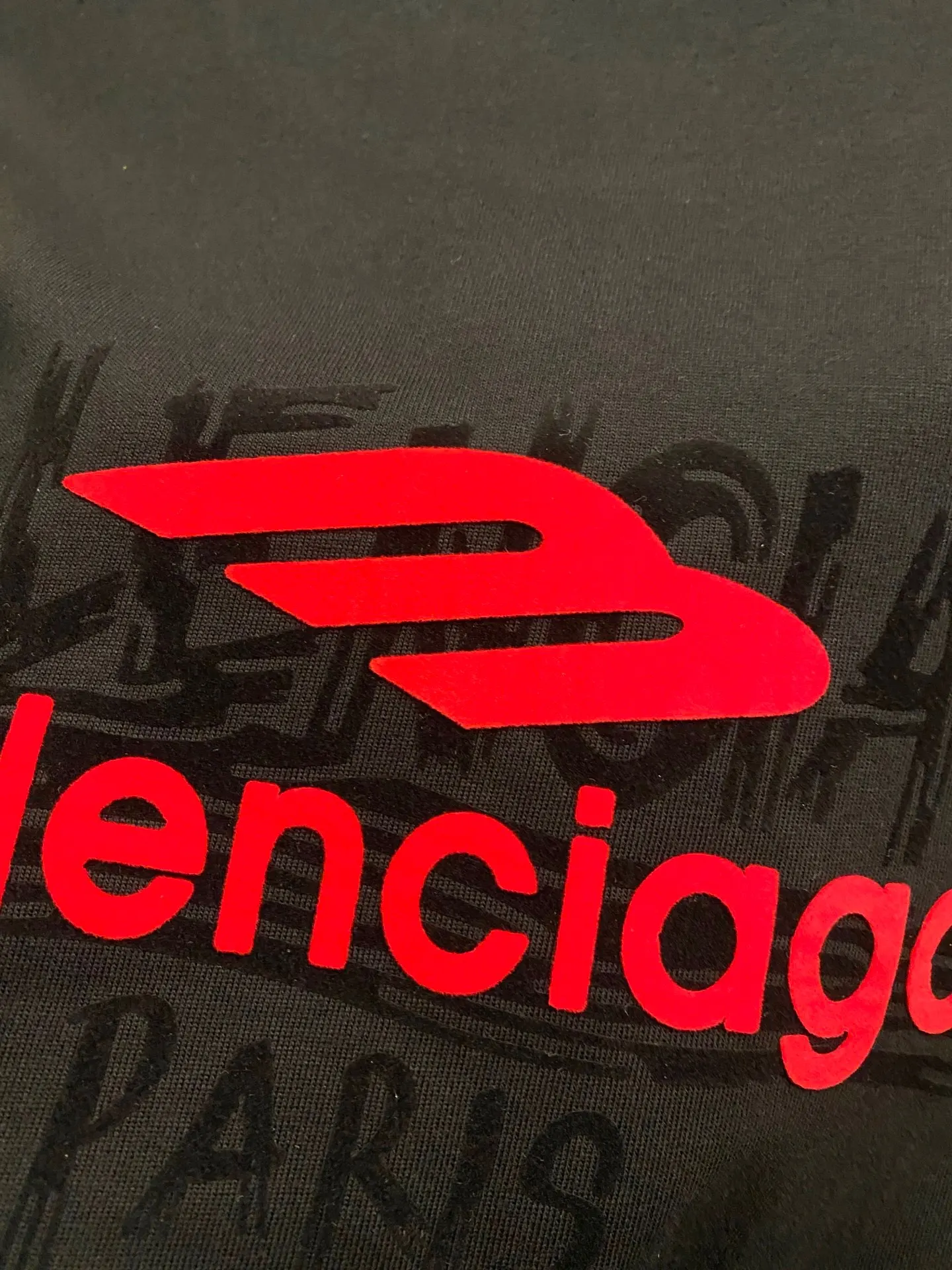 Balenciaga 红色/黑色 印花 T恤
