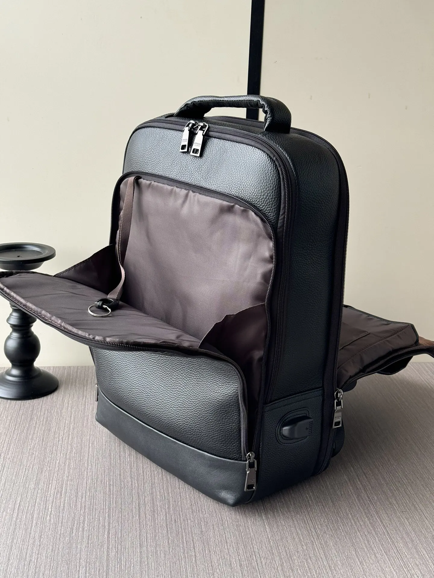 Prada Black Suitcase Travel Lightweight Leather Image 9 Prada Black Suitcase Travel Lightweight Leather Image 9