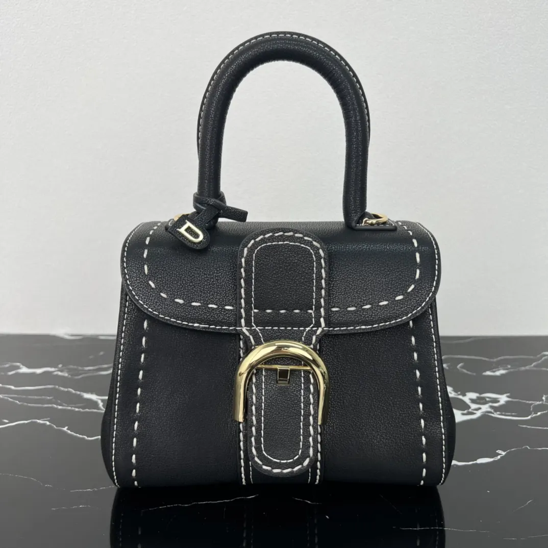 Delvaux 焦糖色 小牛皮 手提包 通勤手提款
