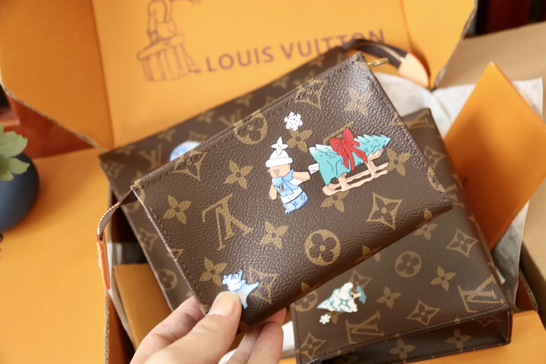 Louis Vuitton Trio 老花化妆包 实拍款02