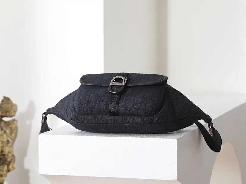 Black Organizer Pouch Travel Leather