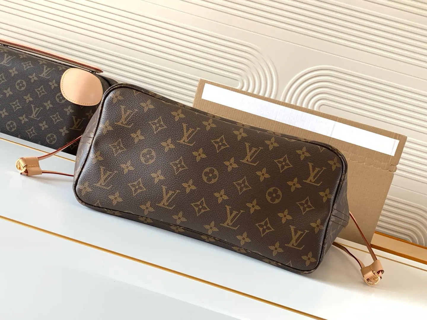 Monogram Tote Bag Leather