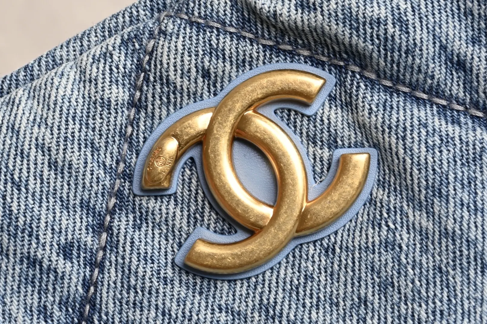Chanel Denim Hobo Underarm Bag Shoulder Back