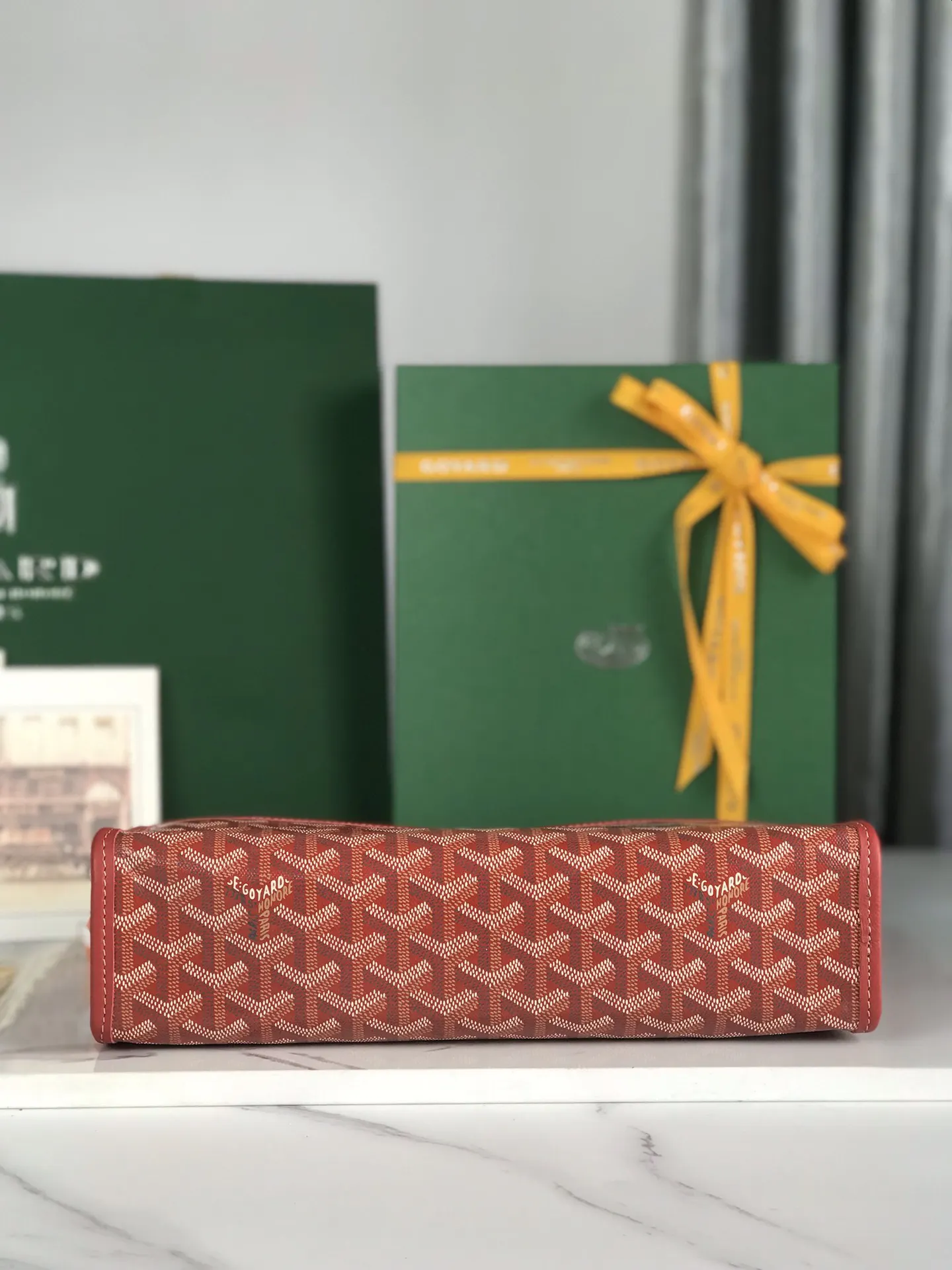 Goyard 黃色 牛皮 手拿包 精致手拿款