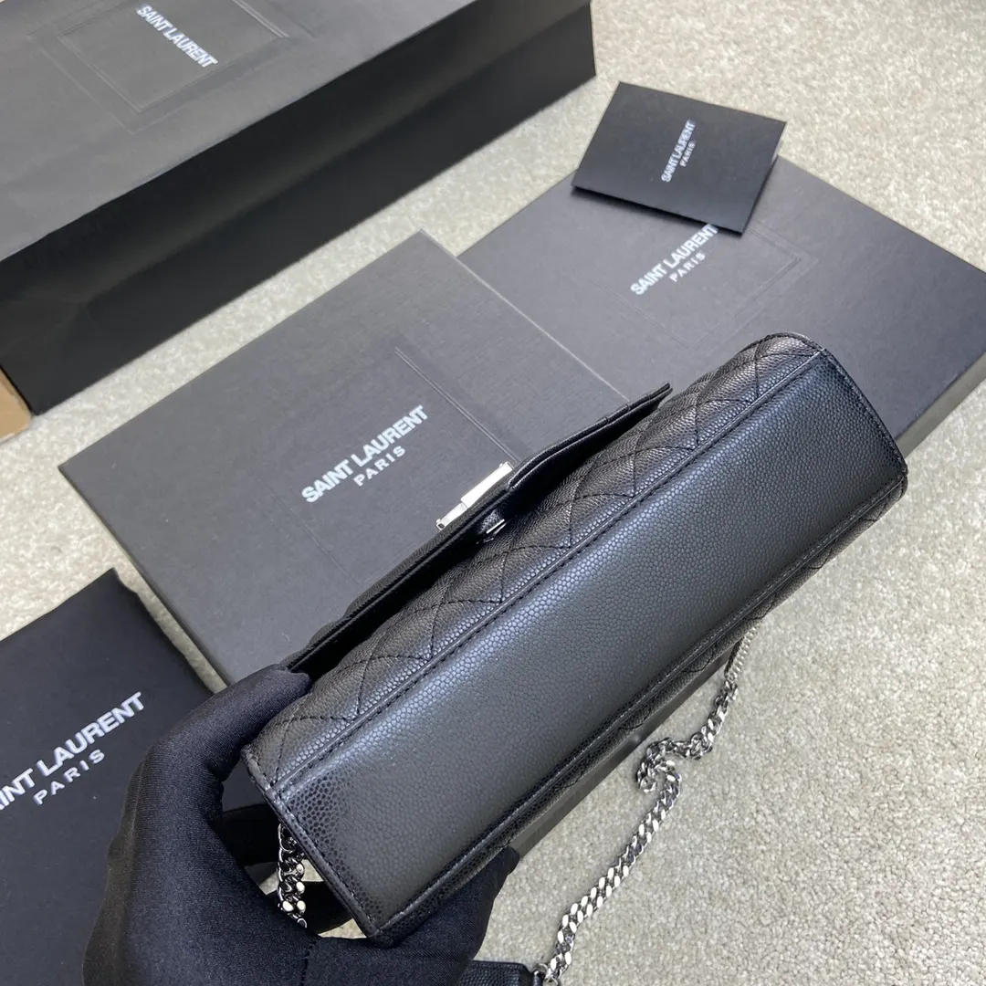 YSL 黑色 牛皮 拿上手就是 手提包 通勤手提款