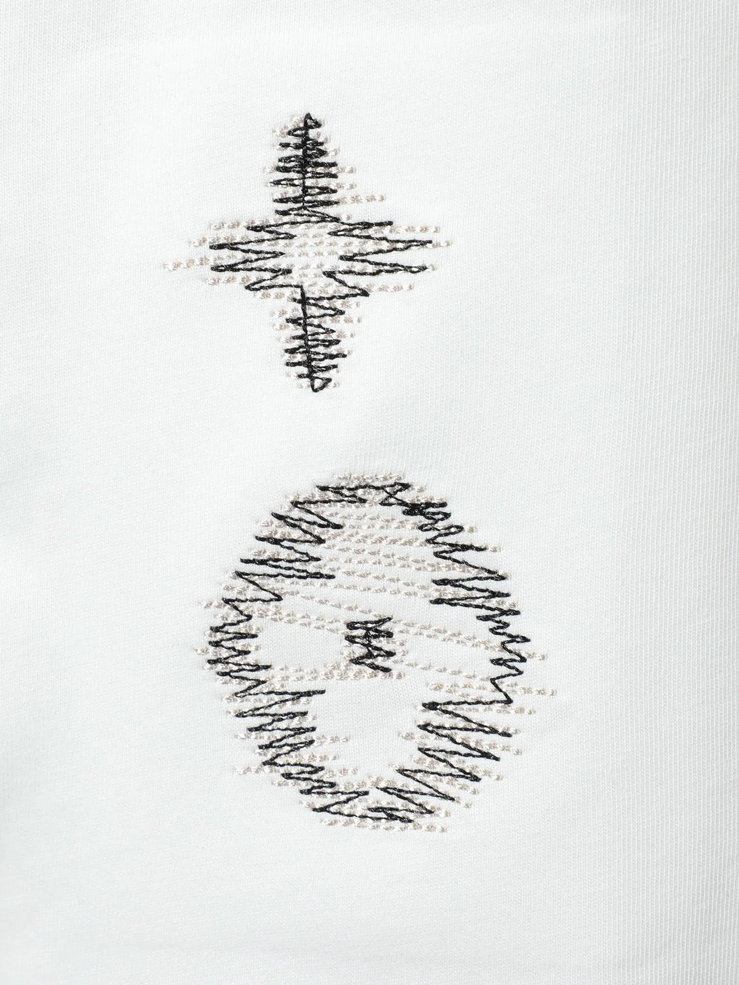 Louis Vuitton Embroidery Short Sleeve T-Shirt