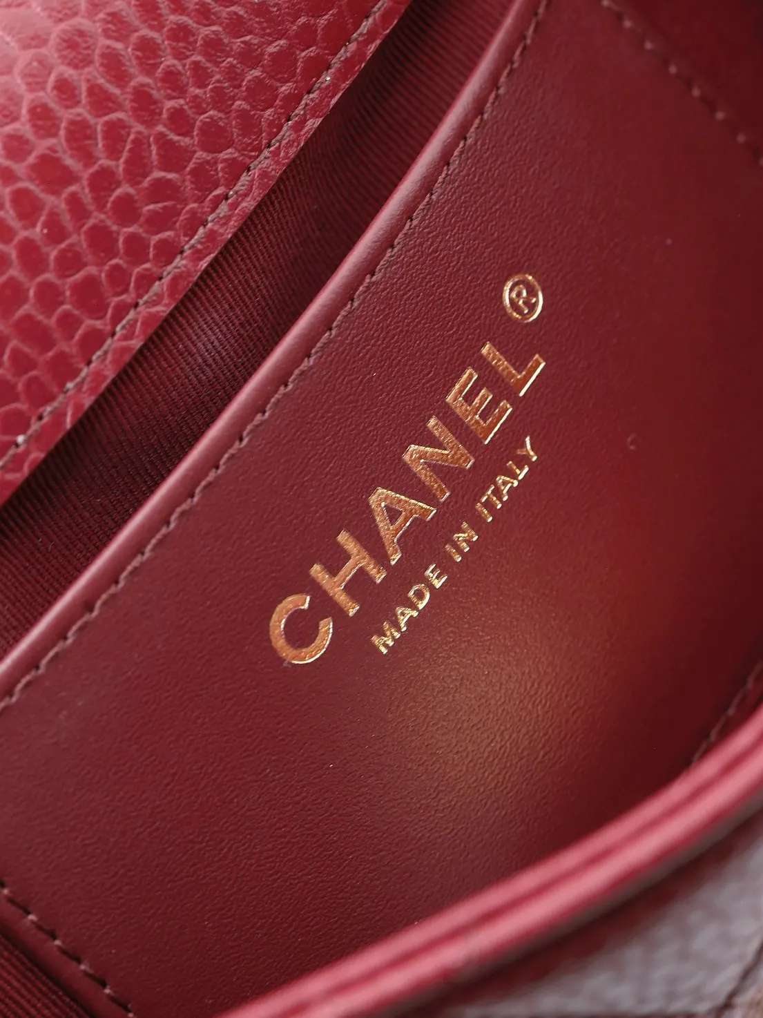 CHANEL 牛皮 尺寸 荔枝纹 腋下包 复古腋下背款