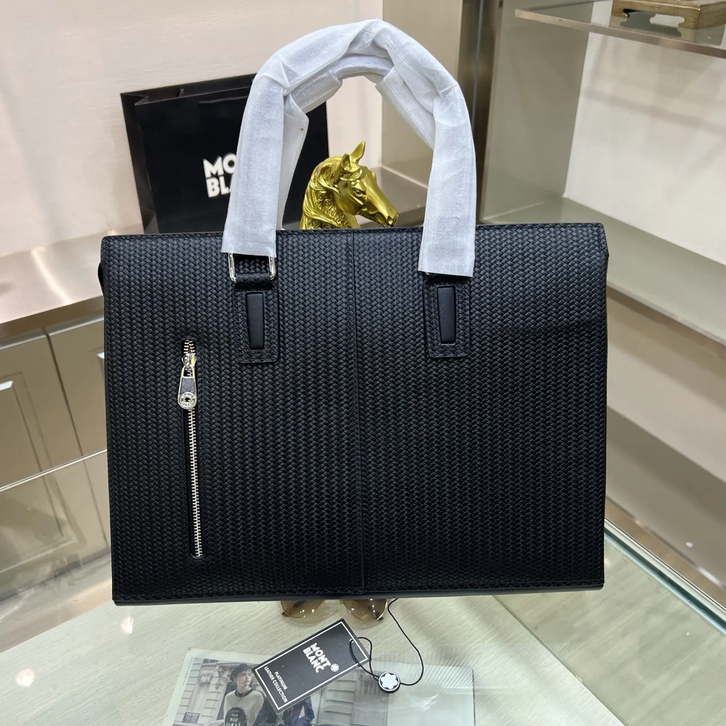 黑色 牛皮 MONTBLANC 万宝龙 黑 收納包 旅行收納款