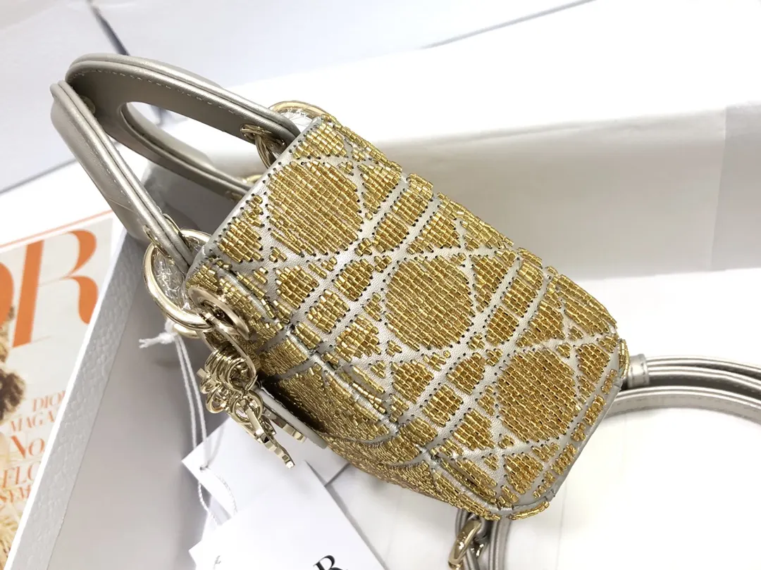 Dior Lady 白色 羊皮 收納包 旅行收納款