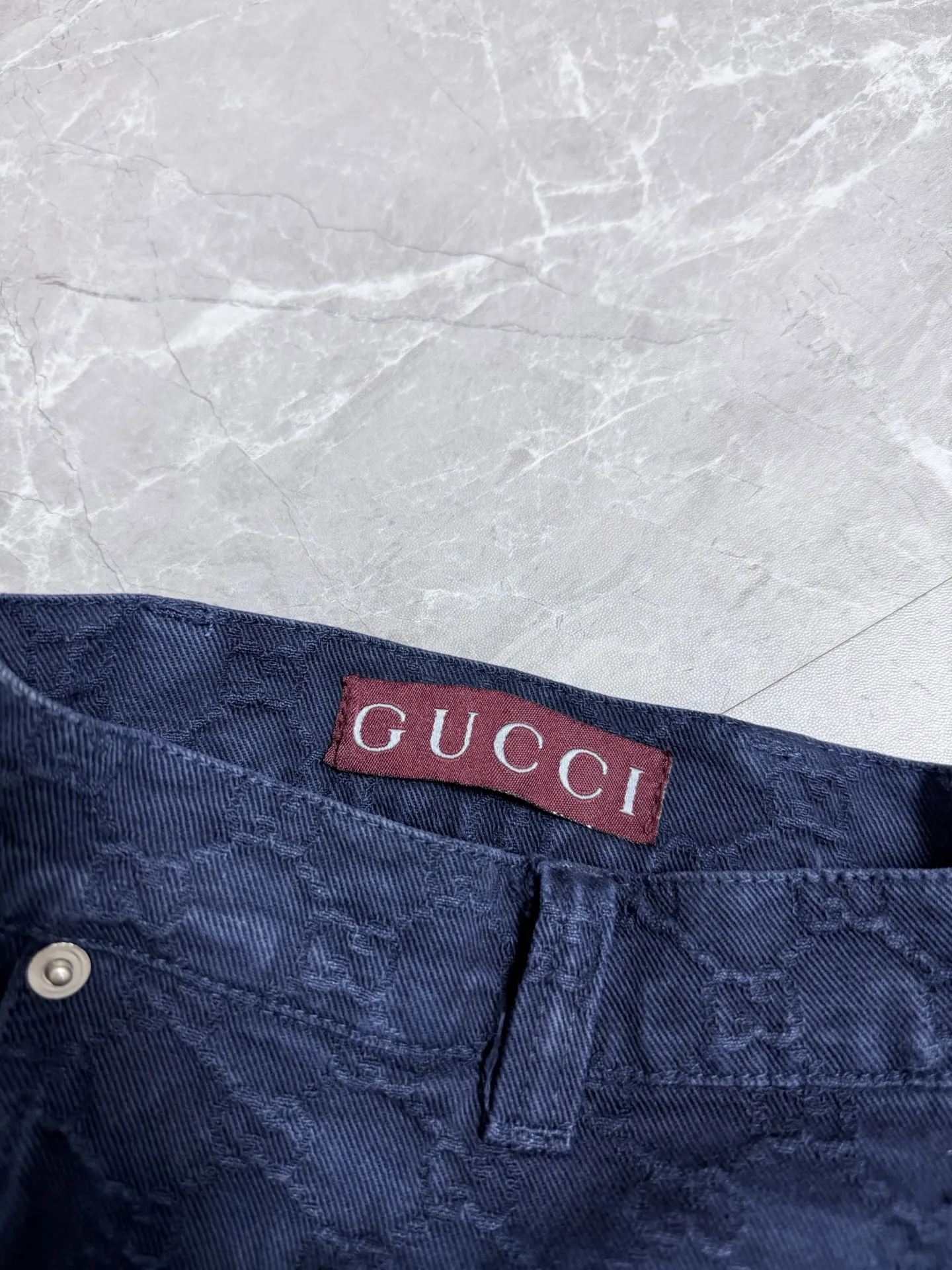 Gucci 蓝色 牛仔 短裤