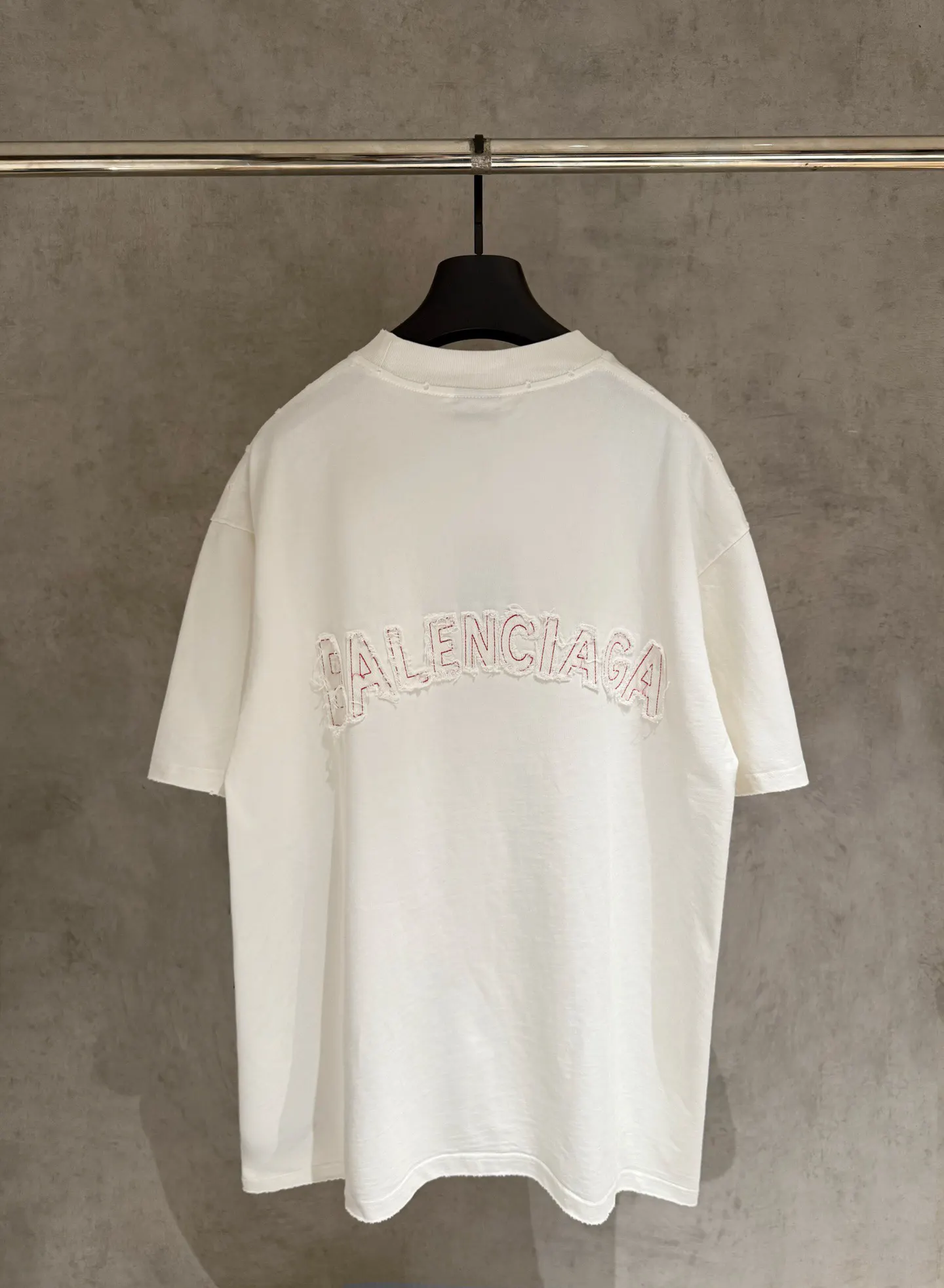 Balenciaga Embroidery Cotton Short Sleeve T-Shirt Street