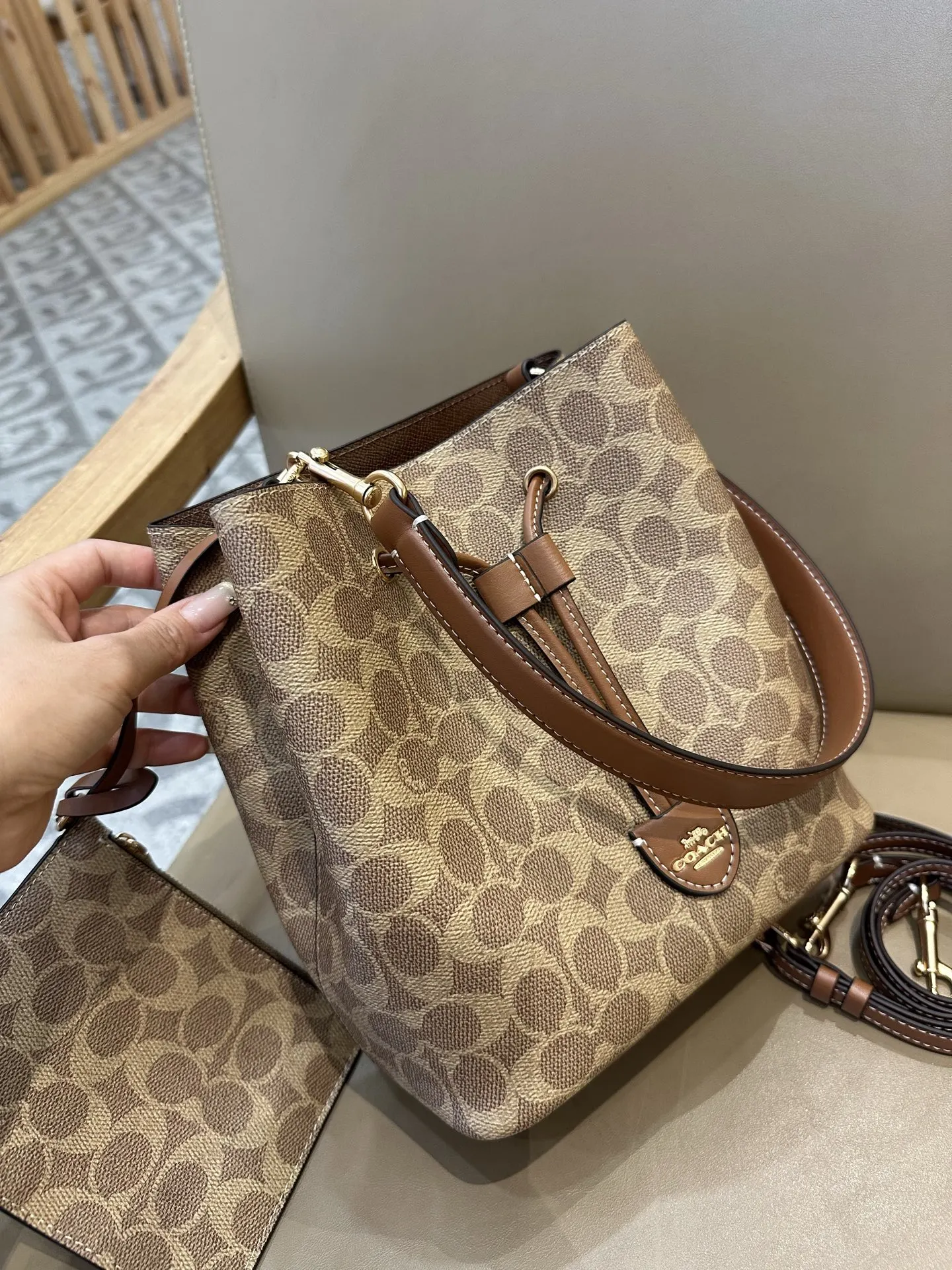 Monogram Hobo Shoulder Bag Vintage