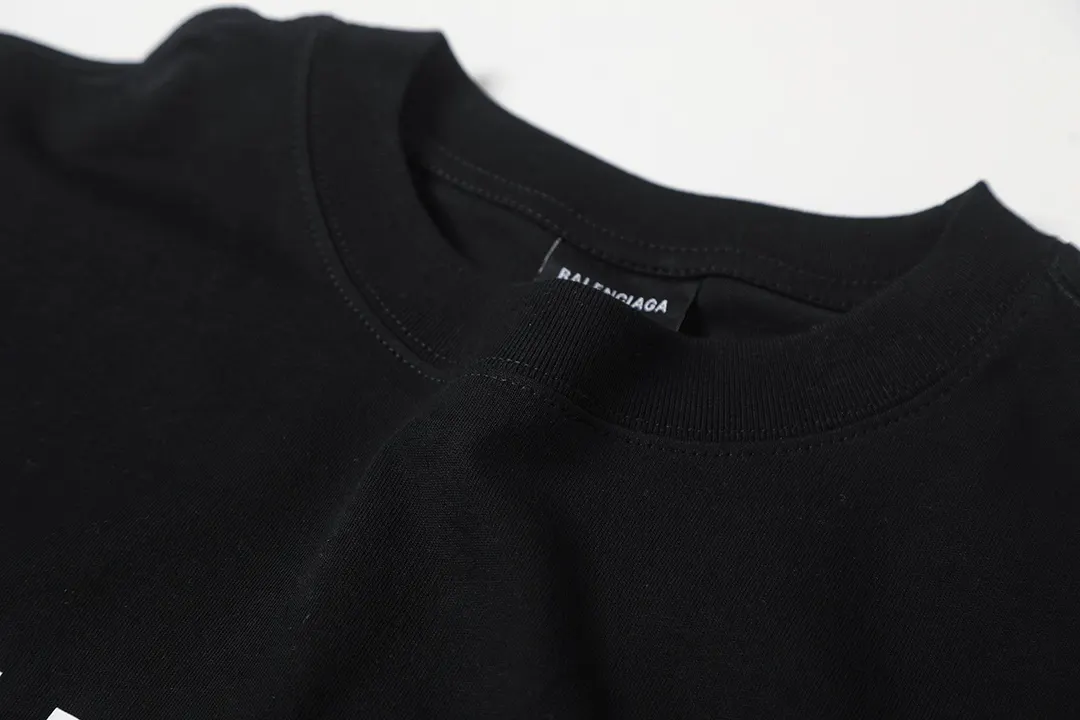 Balenciaga 26SS 黑色 印花 水洗 短袖T恤