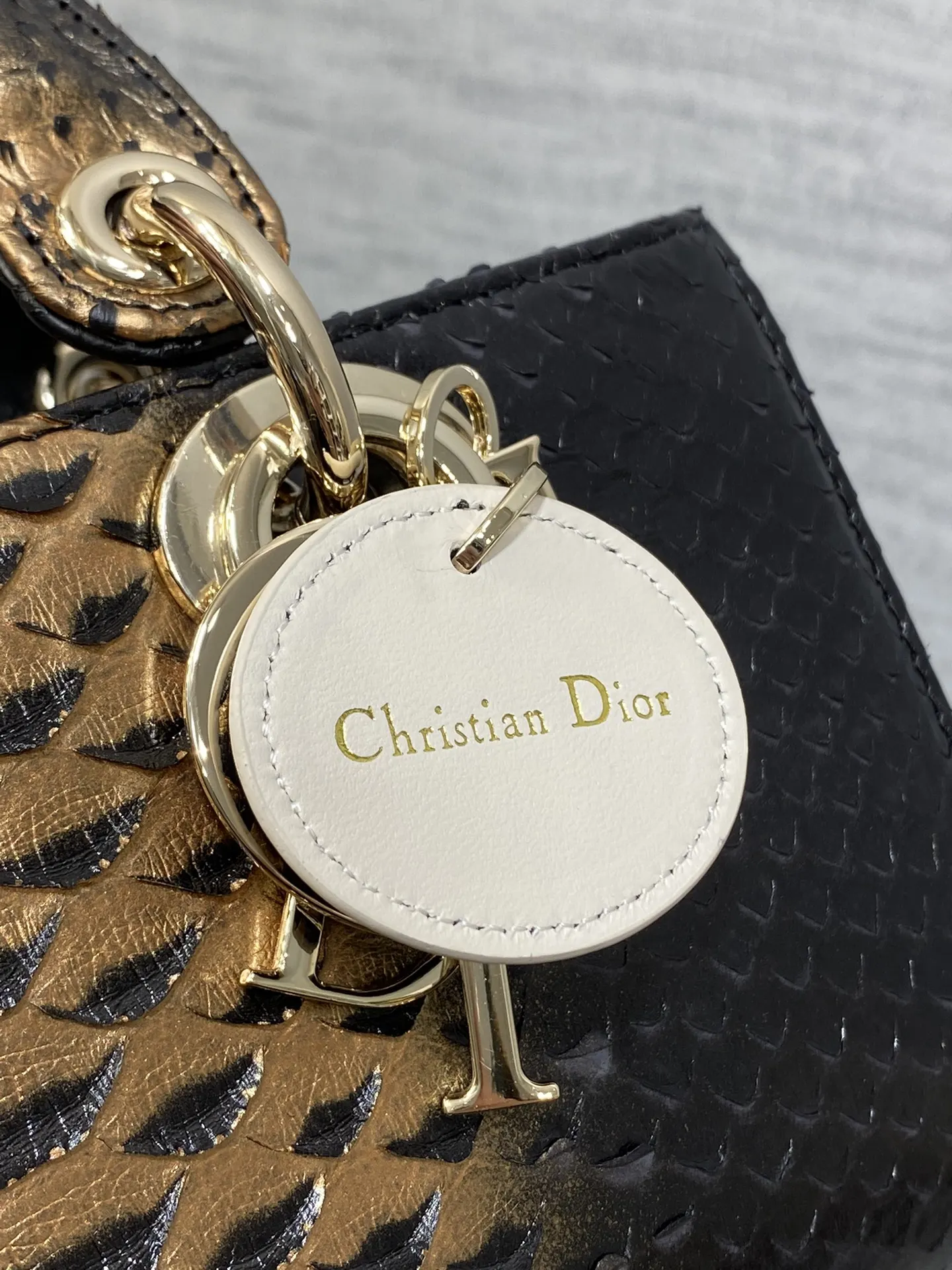 Dior 进口 蛇皮横款戴妃包 Lady横版戴妃珍稀 手提包 通勤手提款